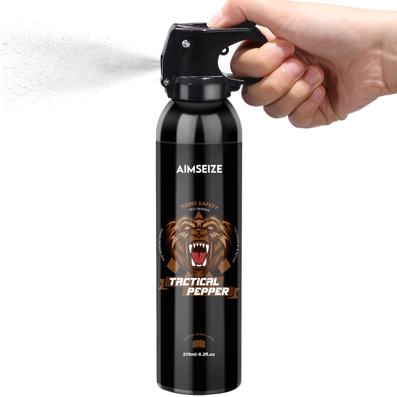 Pepper Spray 3 in 1 Formula, Contains Maximum Strength Pepper Spray, CS Military Tear Gas and UV Marker dye, Quick Key Ring for Easy Carrying, Finger Grip for Accurate Aiming, 0.54 Fluid oz