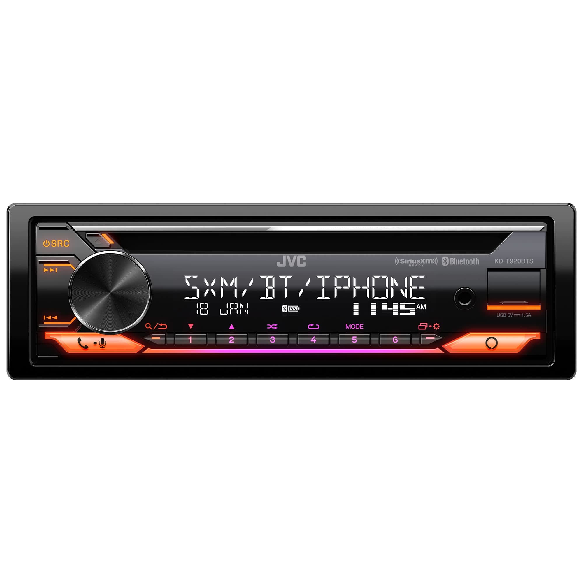 KD-T920BTS Car Stereo with Bluetooth, Front USB, AUX, Amazon Alexa, SiriusXM Radio Ready, Hi-Power Amplifier