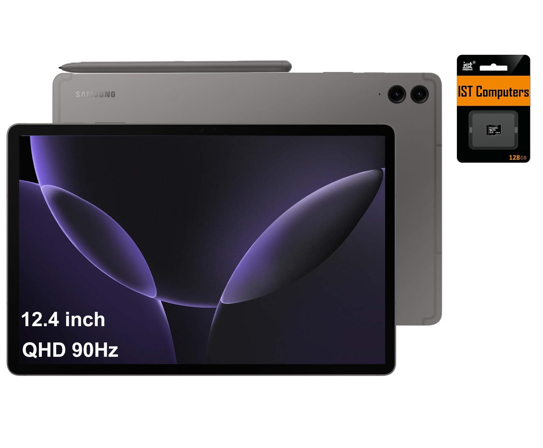 SAMSUNG Galaxy Tab S9 FE+ Plus Android Tablet (12.4” Touchscreen, 8GB RAM, 256GB Storage, Long Battery Life, S Pen, 1 Front Camera + 2 Rear Cameras, Lightweight Durable Design) SM-X610