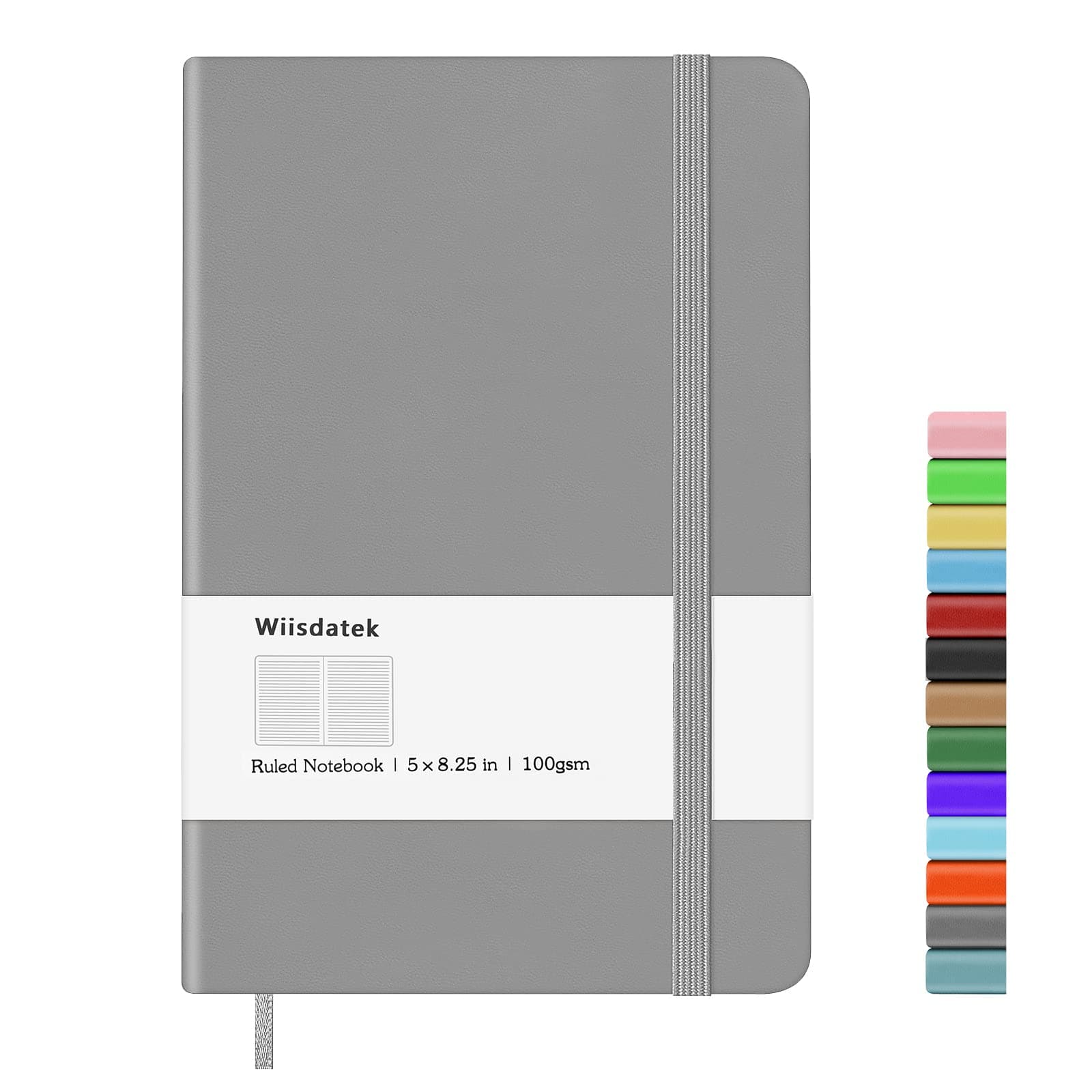 A5 Notebook with Lined Pages, Hardback Journal Notepad Note Book New Notes Diary Pad for Office School Business Writing 5"×8.25"(Grey)