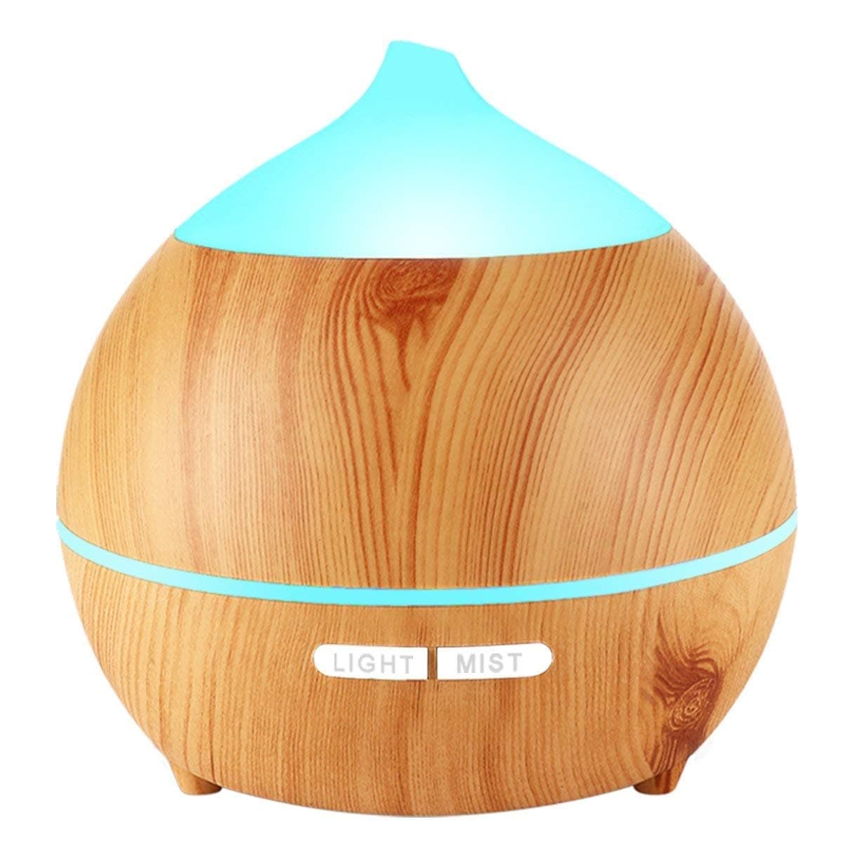 Avaspot Essential Oil Diffuser, 250ml Wood Grain Ultrasonic Aromatherapy Diffusers with 7 Colorful LED Light, Auto Shut Off, Adjustable Mode Aroma Diffuser for Baby, Yoga, Spa, Home, Office