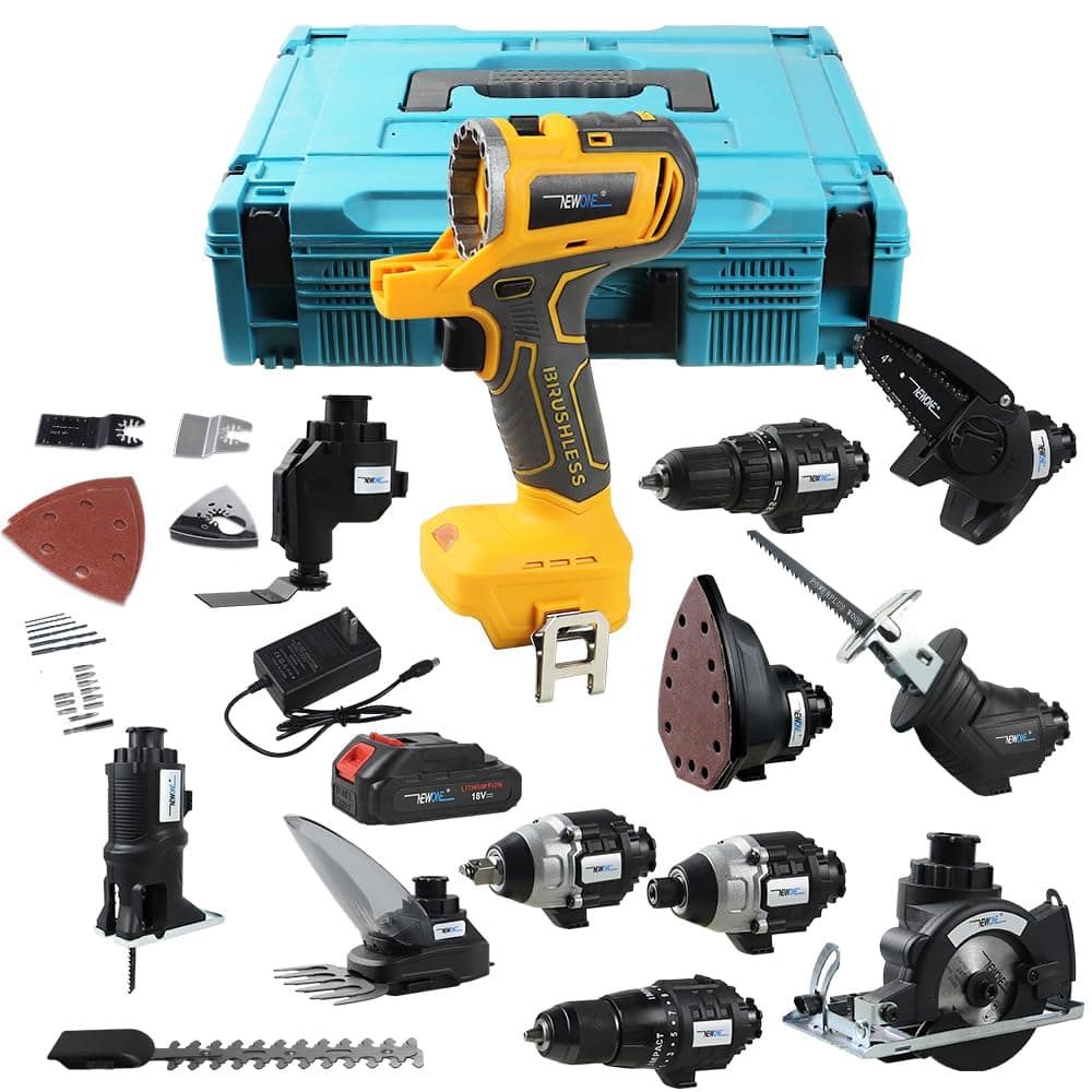 NEWONE 20V MAX Matrix Drill, Power Tool Combo Kit, 12-Tool Set, Cordless Tool Set, 2 x 2.0AH Batteries and 1 Charger