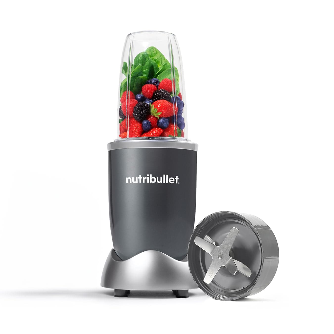 600 Series Starter Kit in Graphite with 700ml Cup - High Speed Nutrient Extractor & Powerful Blender - 600W - Blends Nuts, Ice & Frozen Fruit - Delicious & Nutritious Smoothies