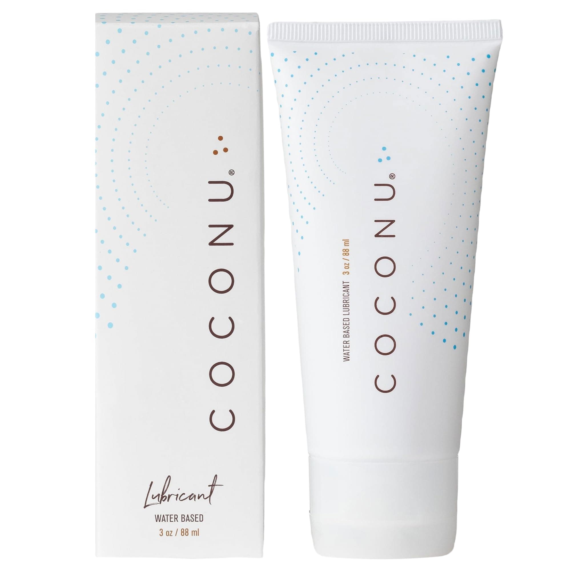 Coconu Organic Water Based Lube for Women & Men, Natural Personal Lubricant, pH Balanced, Water Based Lubricant | Toy Safe, Latex Safe, Glycerin Free, Paraben Free, Non Toxic, Made in USA, 3 oz