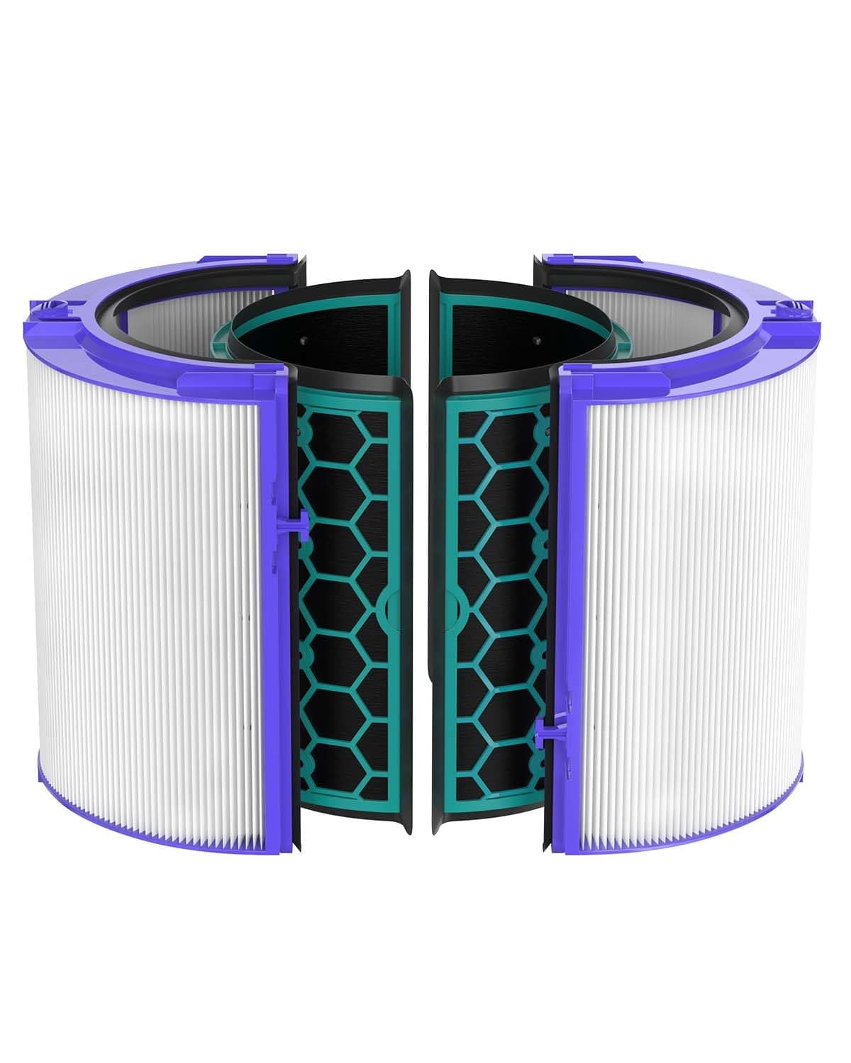 True HEPA Filter Replacement for Dyson TP04/HP04/DP04 Air Purifier, 360 Combi Glass Carbon Filter