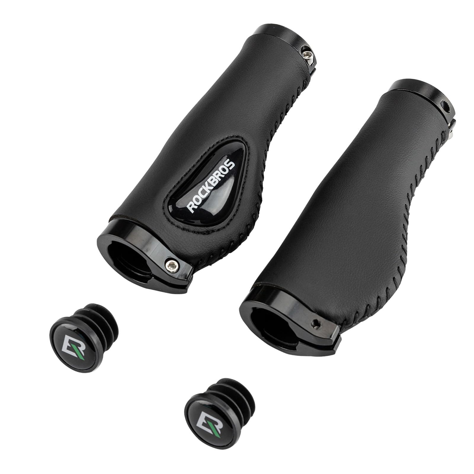 ROCKBROS Handlebars Grips Handlebar Ergonomic Handle Grips Lock-On for 22.2mm MTB, Road Bike, Trekking, E-Bike, City