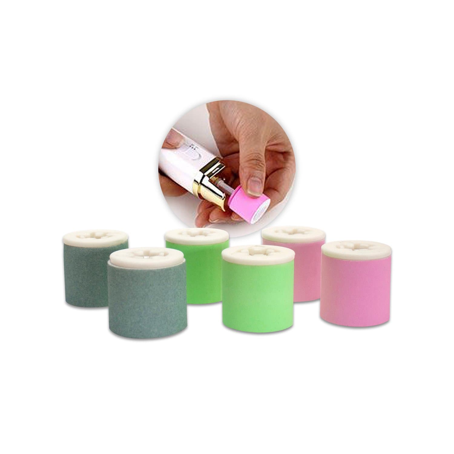 Replacement Rollers for Electric Nail Care Systems - Pack of 6 High Quality Seamless Rollers