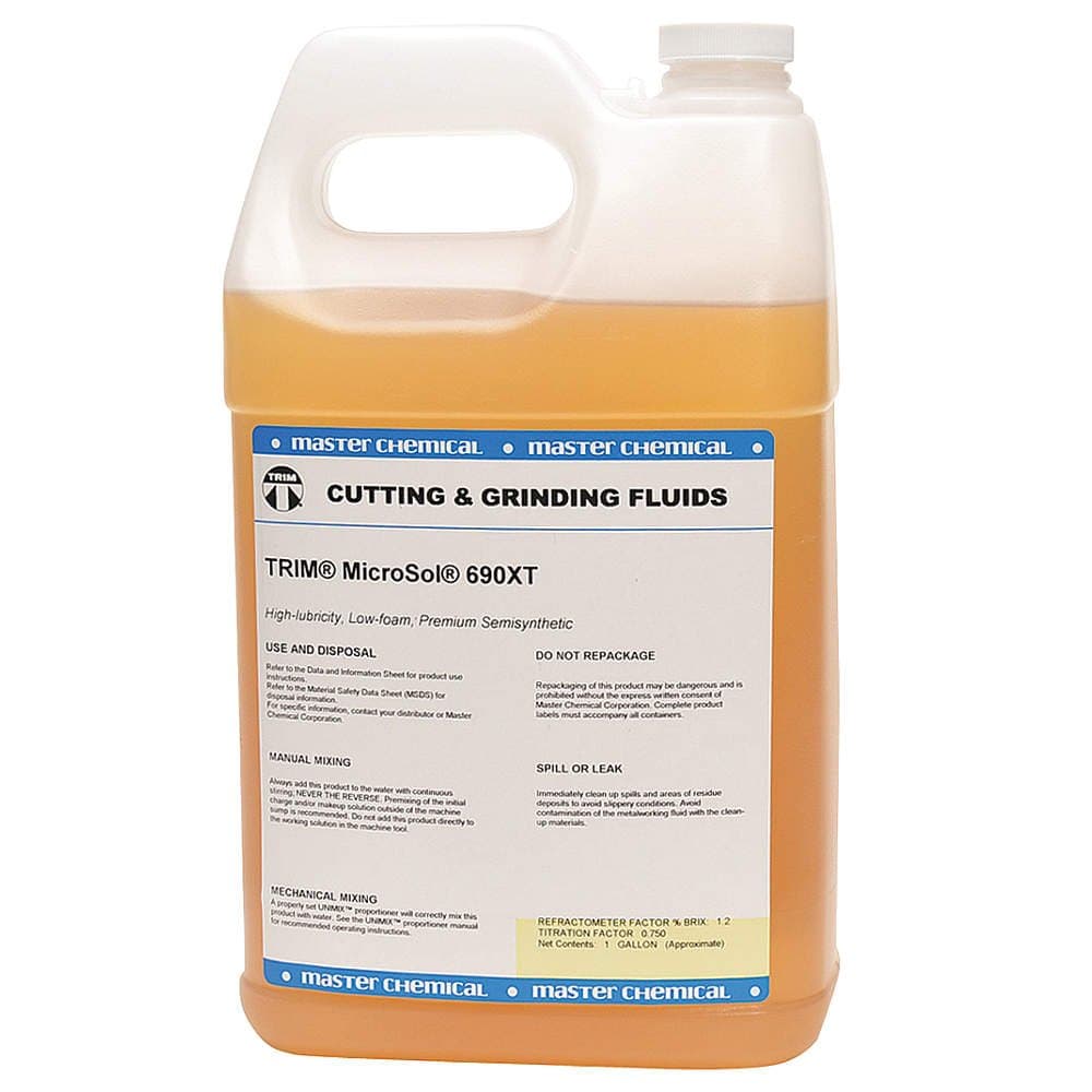 TRIM Cutting & Grinding Fluids MS690XT/1 MicroSol 690XT Low foam Premium Semisynthetic Microemulsion Coolant, High Lubricity, 1 gal Jug