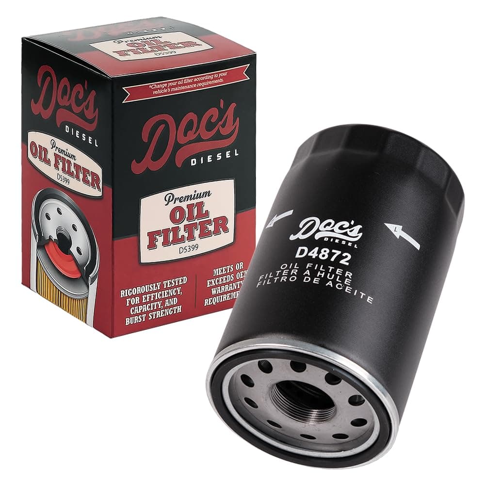 Doc's Diesel Oil Filter D4872 | Compatible with Ford 7.3L Powerstroke 1994-2003 | Replaces FL1995