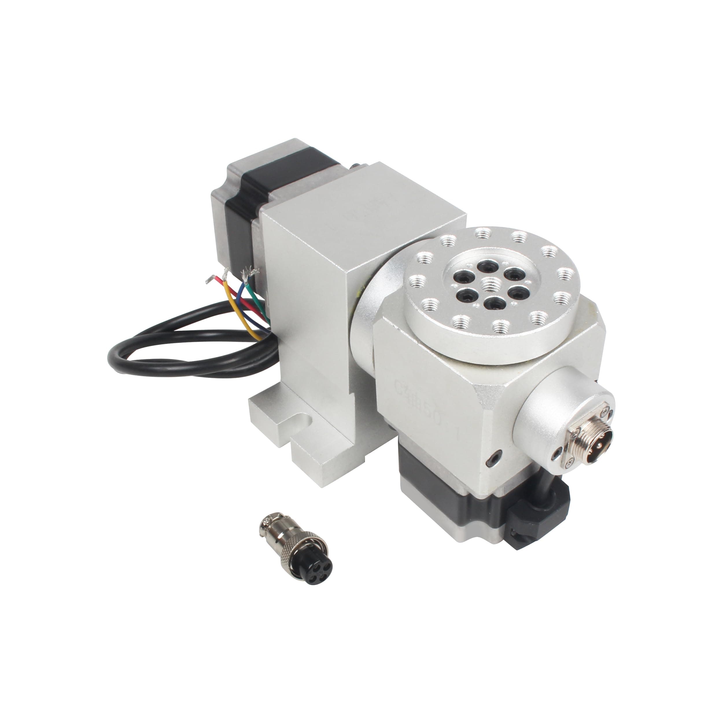 CNCTOPBAOS Rotation 5th Axis Rotary Table,CNC 4th Axis A Axis B C Axis Dividing Head,Waterproof Nema23 Stepper Motor,No Backlash Harmonic Reducer Gearbox 50:1 for CNC Router Engraving Milling Machine