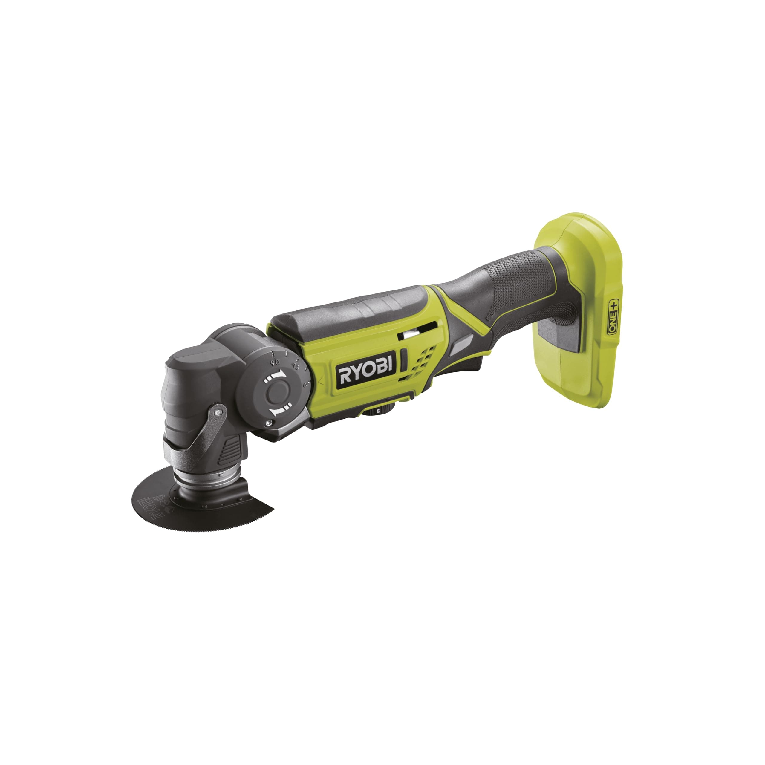 RYOBI 18V ONE+ Cordless Multitool R18MT-0, Versatile Multi-Purpose Device for Drywall, Renovation, Installation, Tool-free Accessory Change, 6 Speed Levels, Anti-Vibration Handle