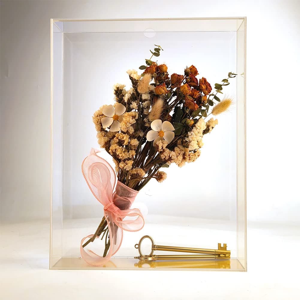 WANLIAN Acrylic Shadow Box, Transparent Shadow Box Frame, Deep Shadow Boxes Display Cases, Wall Mount and Tabletop (11.2" x 14.3")