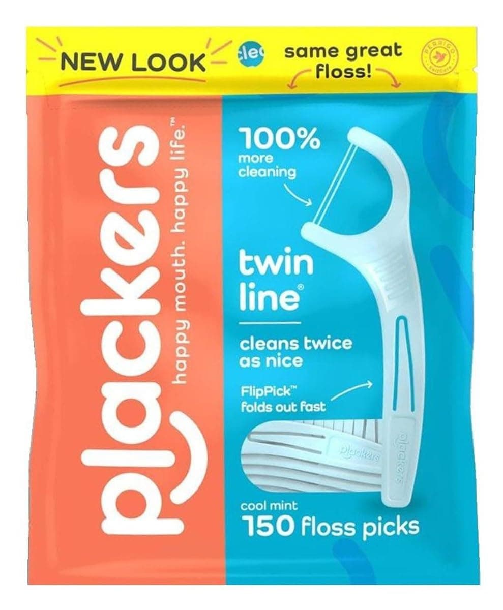 Plackers Twin-Line Cool Mint Dental Flossers