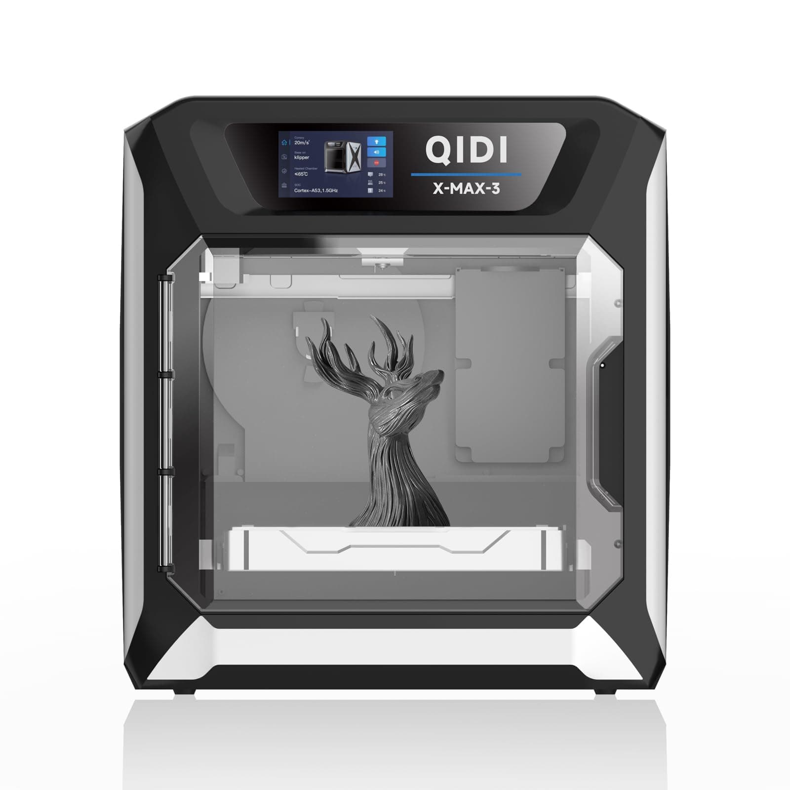 QIDI MAX3 3D Printer, Max 600mm/s High-Speed FDM Printer, Large Printing Size 12.8×12.8×12.4", Core XY All-Metal Structure, Direct Drive Extruder, Auto Leveling, 65℃ Chamber Heat