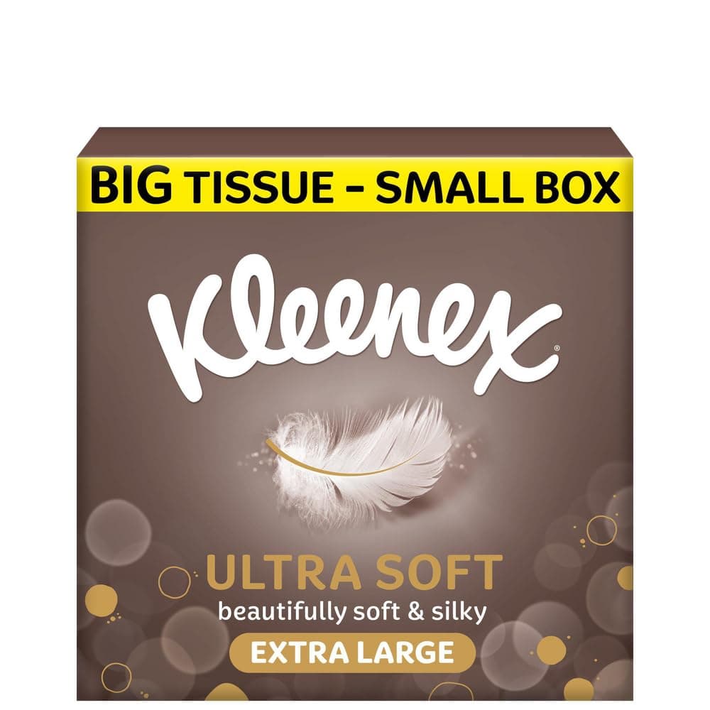 Kleenex Ultra Soft Extra Large Tissue in Compact Box, 44 sheets