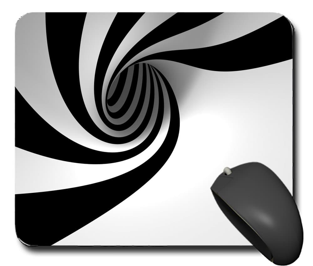 P0906 Mouse Mat, Art, Black and White Mouse Pad, PC Computer Mouse Mat