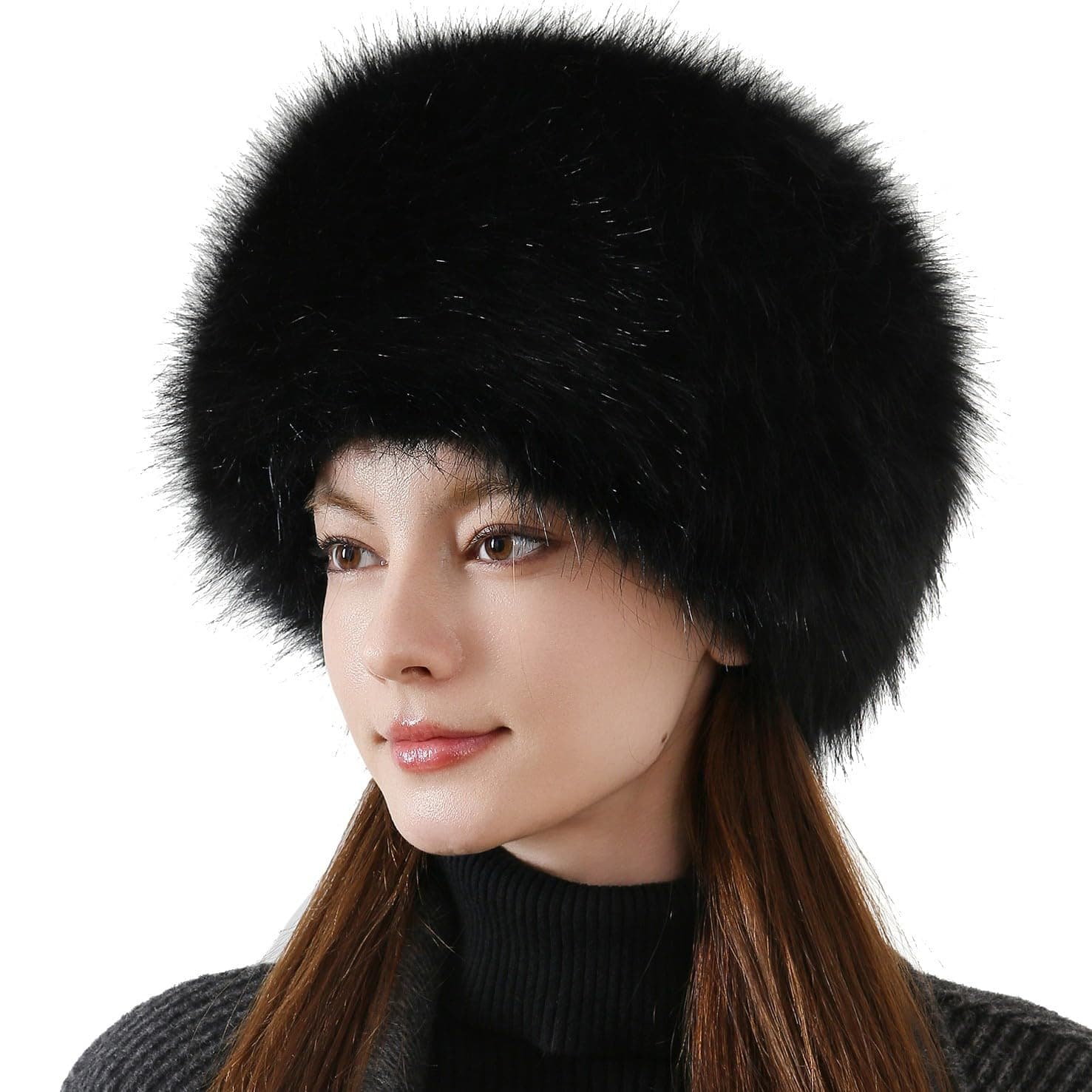 Faux Fur Cossack Russian Style Hat for Ladies Winter Hats for Women