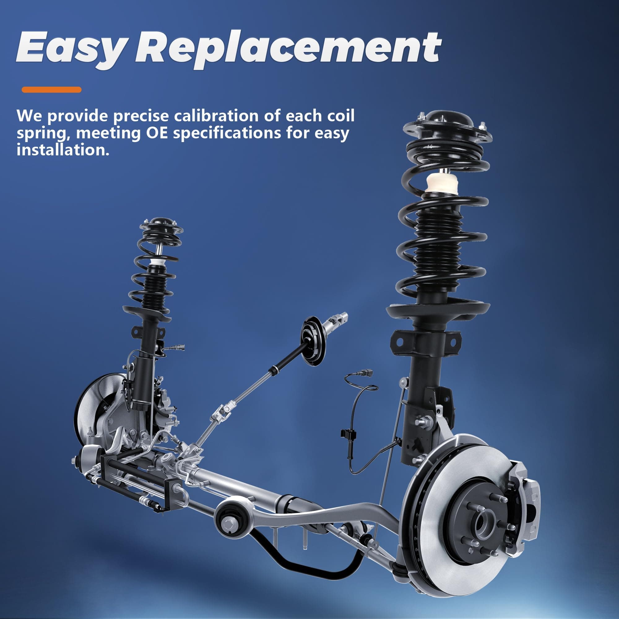 Rear Struts Pair Complete Assembly Shocks Absorbers Coil Spring Compatible for 2003-2008 Toyota Matrix/Pontiac/Corolla 171373R 171373L (2PCS)