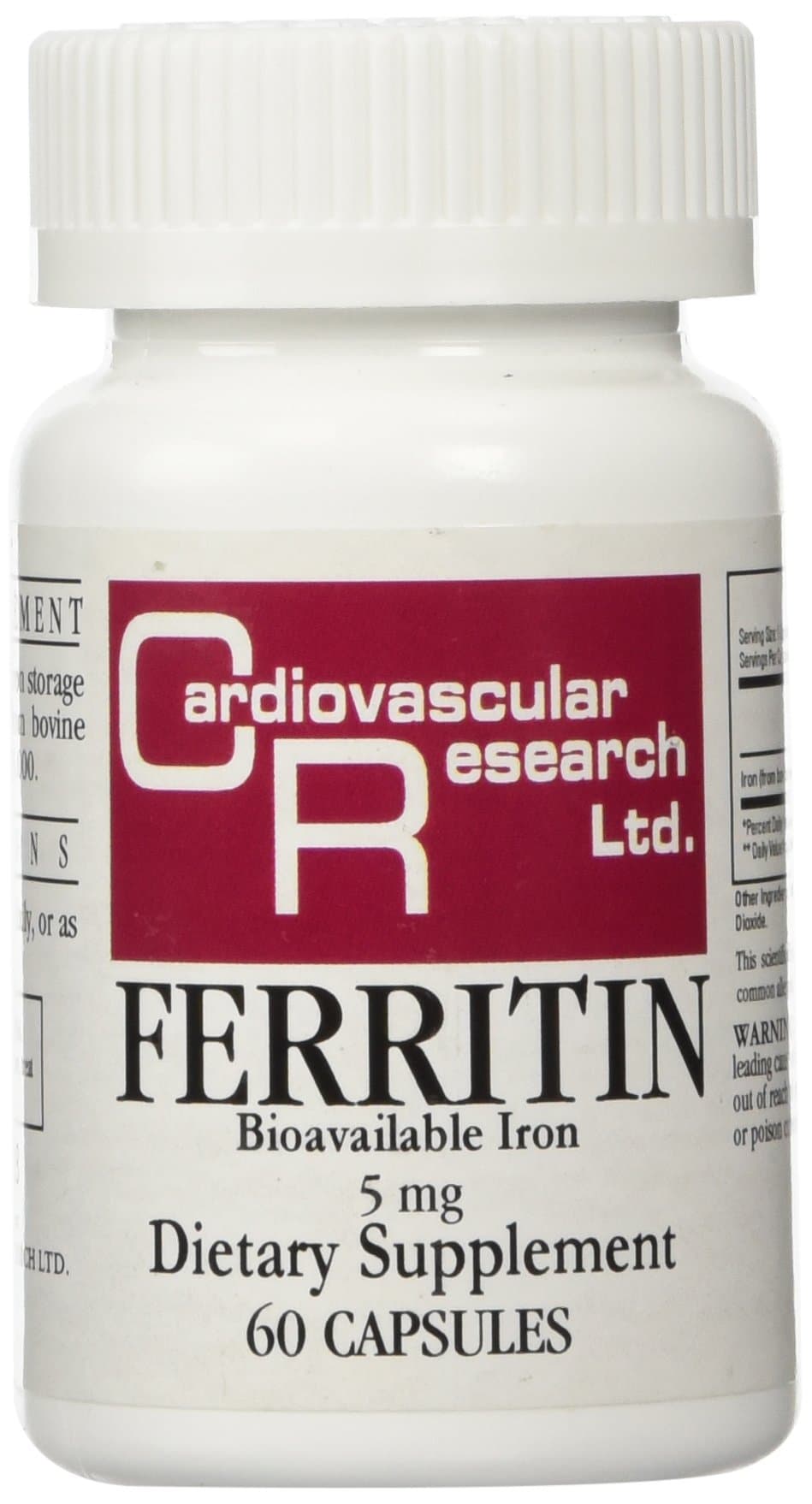 Ferritin Maximum Absorption Iron Supplement 1-Pack, 01-Cream,60 Capsules