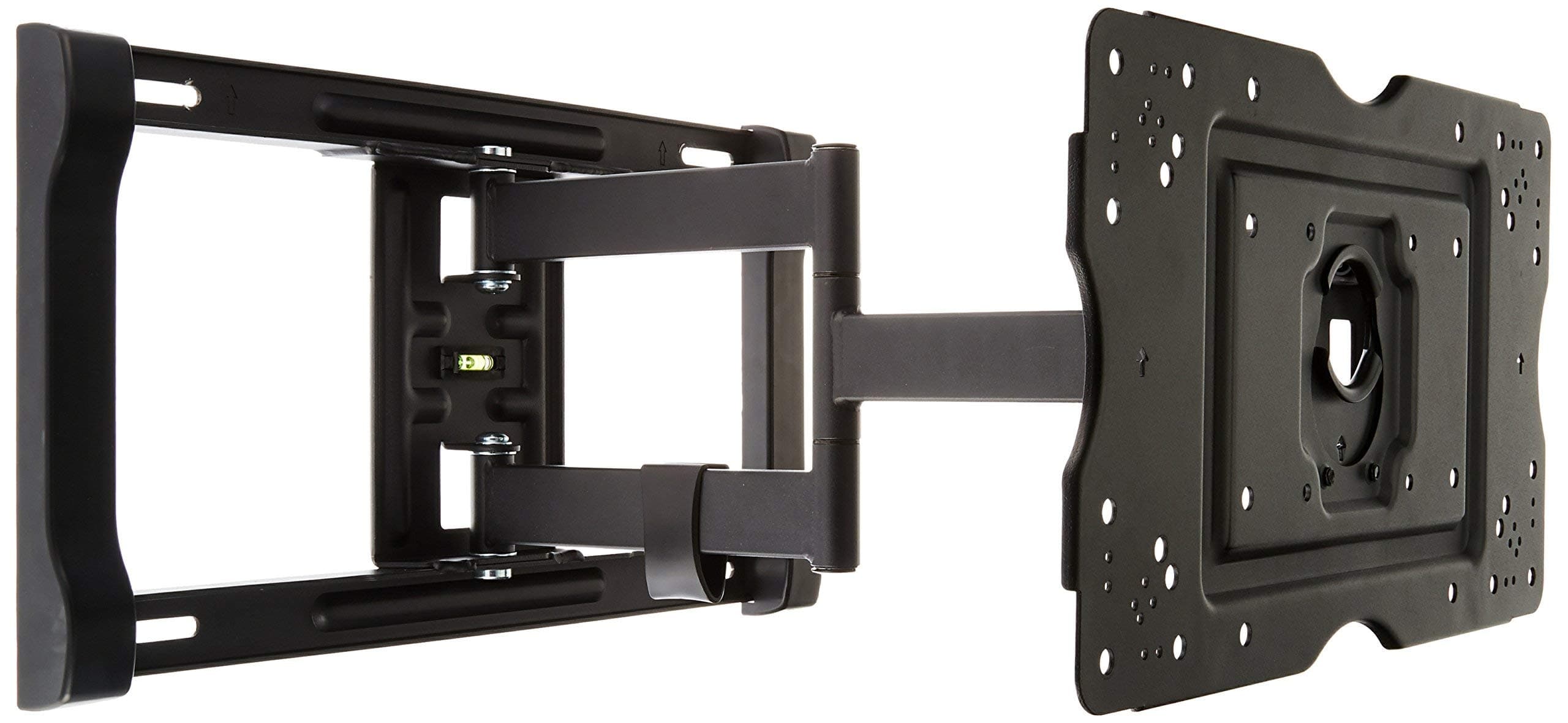 Amazon Basics Full Motion Articulating TV Wall Mount Bracket with Swivel and Tilt Features for 32 to 80" TVs and Flat Panels up to 130 Lbs, Black