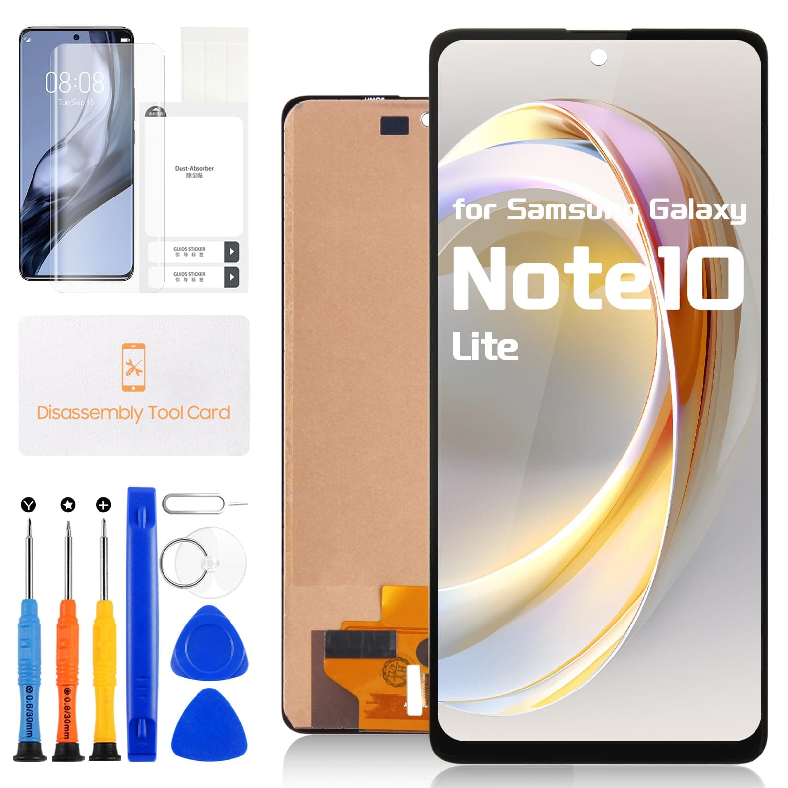 Screen Replacement for Samsung Galaxy Note 10 Lite LCD Display for Samsung Note 10 Lite Digitizer Touch Glass Screen Full Assembly with Repair Kits SM-N770F SM-N770F/DS SM-N770F/DSM (Not Fingerprint)