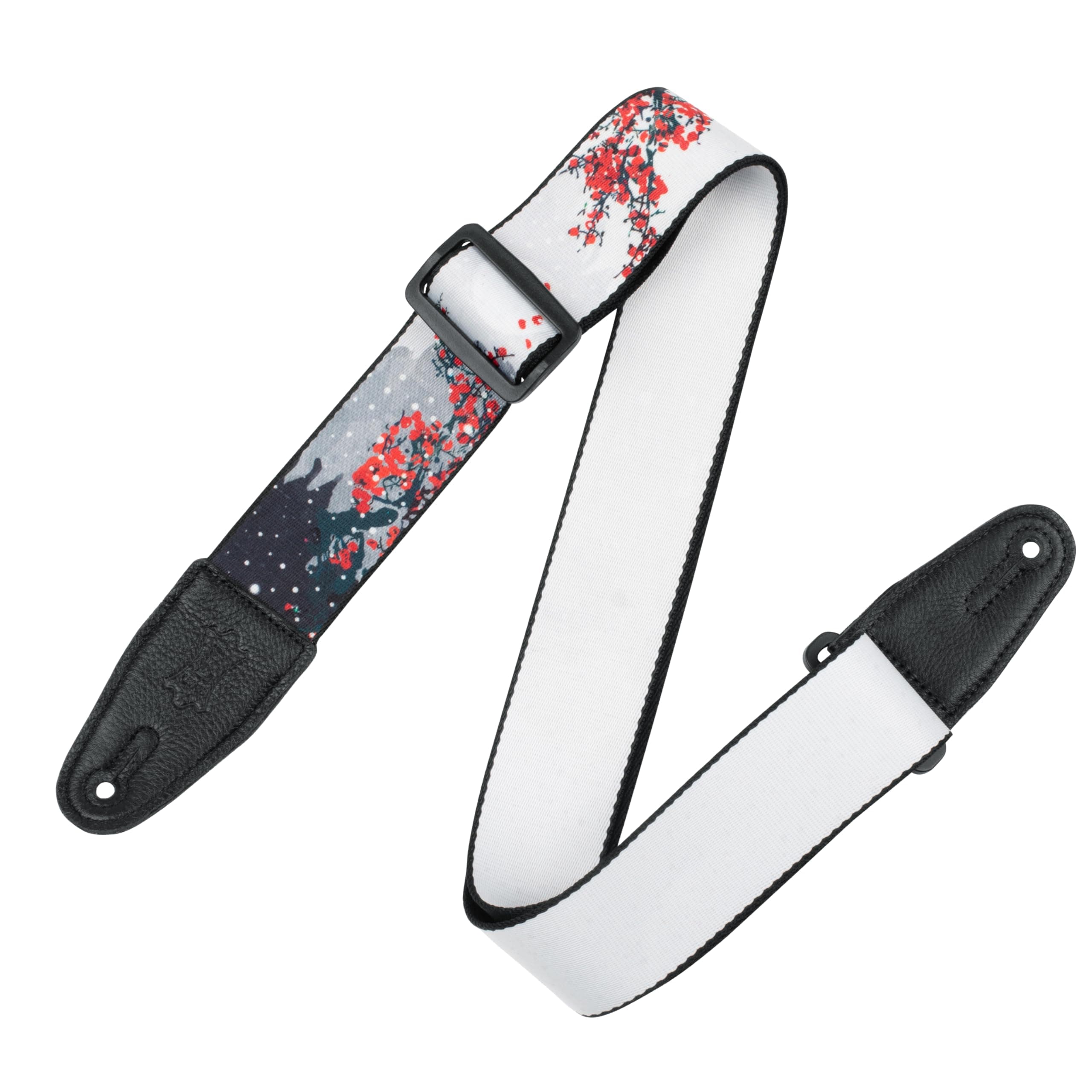 Levy's MPD2 Polyester Guitar Strap - Cherry Blossoms & Snow