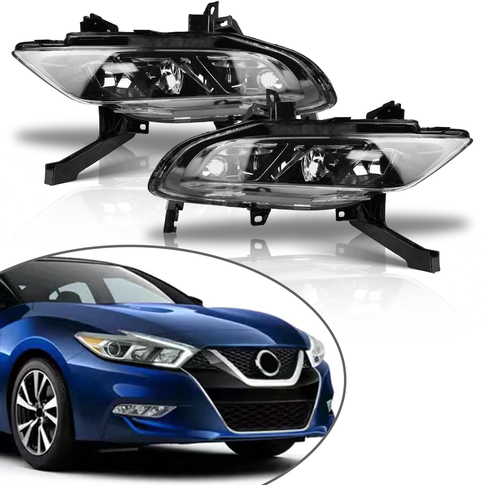 2PCS Front Fog Light Left And Right Lamp For 2016 2017 2018 Nissan Maxima NI2592134