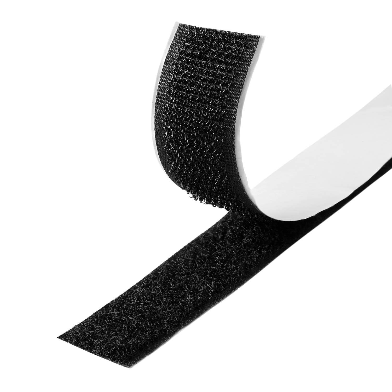 Hook and Loop Strip Tape Set,SS SHOVAN 10M Hook and Loop Tape Self-Adhesive Extra Strong Self-Adhesive Hook and Loop Tape Double Sided Tape Adhesive Pad for Household, 20mm Wide (Black)