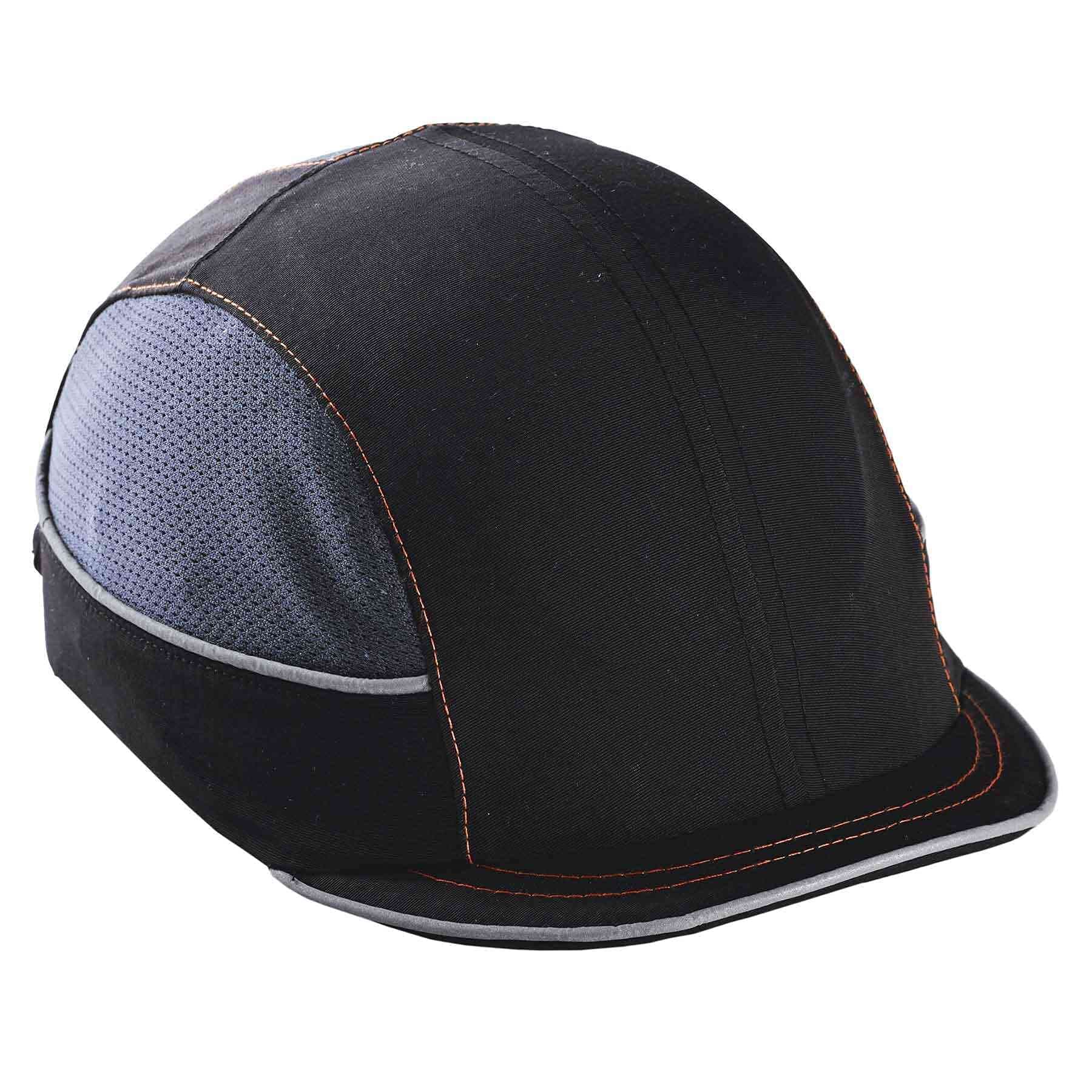 Safety Bump Cap, Baseball Hat Style, Comfortable Head Protection, Micro Brim, Skullerz 8950,Black