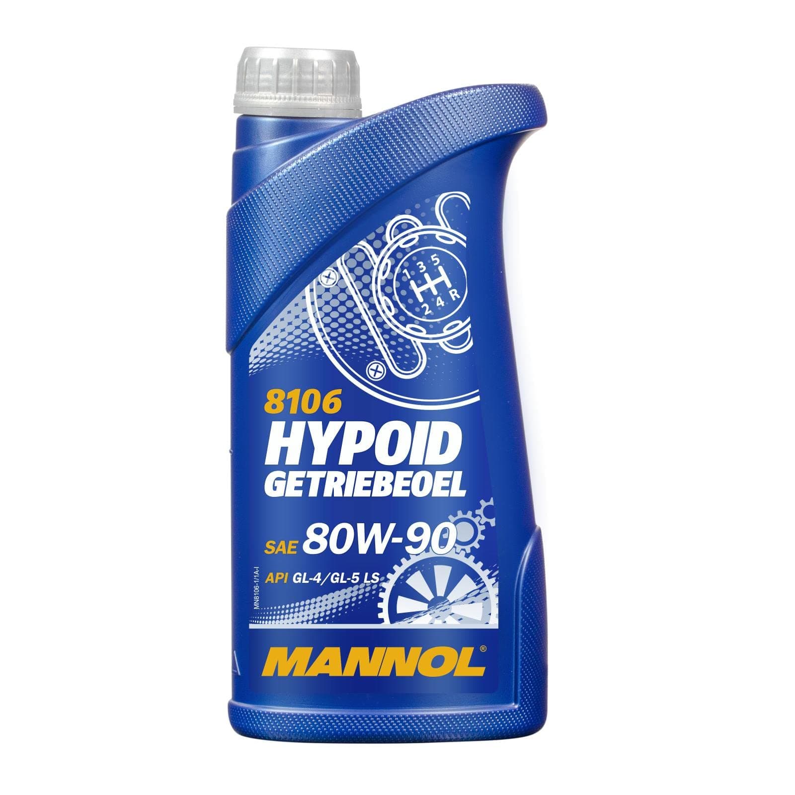 MANNOL 8106 HYPOID SAE 80W-90 API GL-4/GL-5 LS MINERAL- BASED GEAR OIL FOR MANUAL TRANSMISSIONS IMPORTED FROM GERMANY 1L