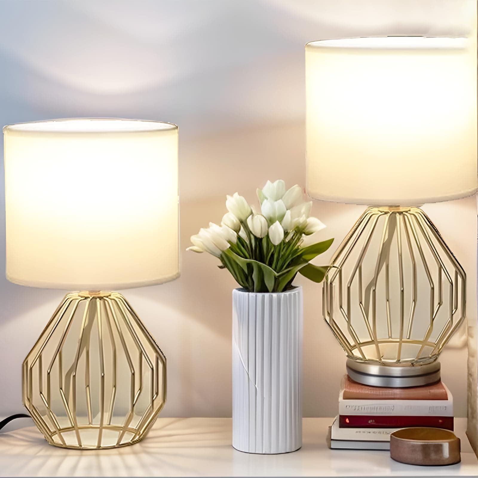 2 Pack Gold Table Lamp