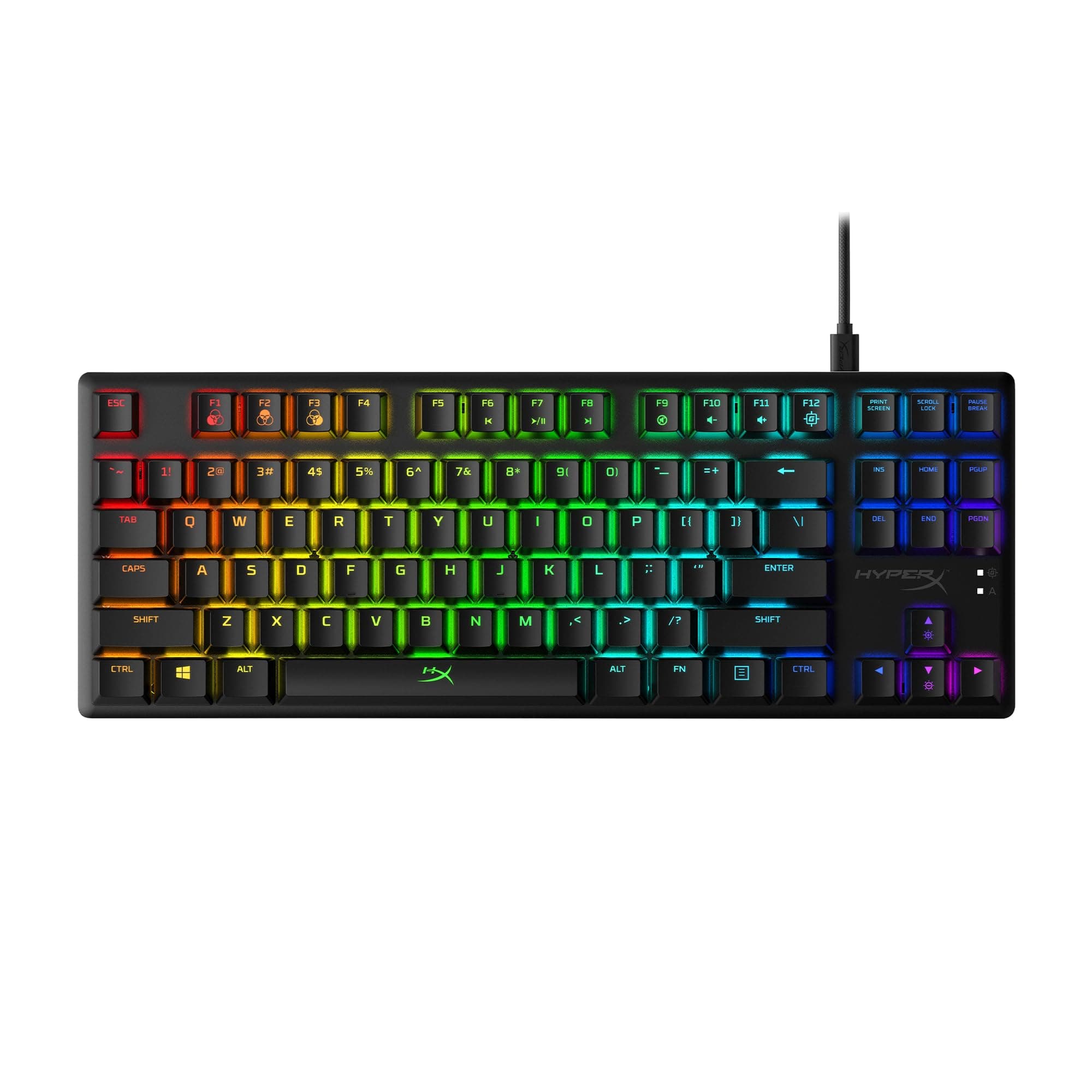 Alloy Origins Core - Tenkeyless Mechanical Gaming Keyboard, Software Controlled Light & Macro Customization, Compact Form Factor, RGB LED Backlit, Tactile HyperX Aqua Switch,Black