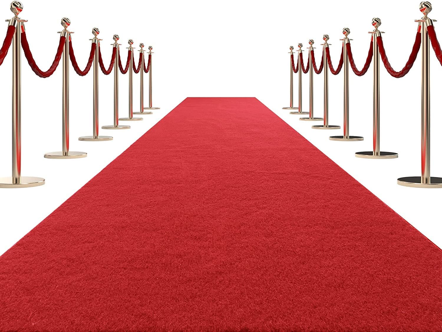 HOMBYS 450 GSM Extra Thick 3x15 ft Red Carpet Runner for Partys & Events, Heavy-Duty Felt Aisle Runway Rug for Steps, Prom Proposal & Wedding Ceremony Decorations, Hollywood Oscars for VIP Awards