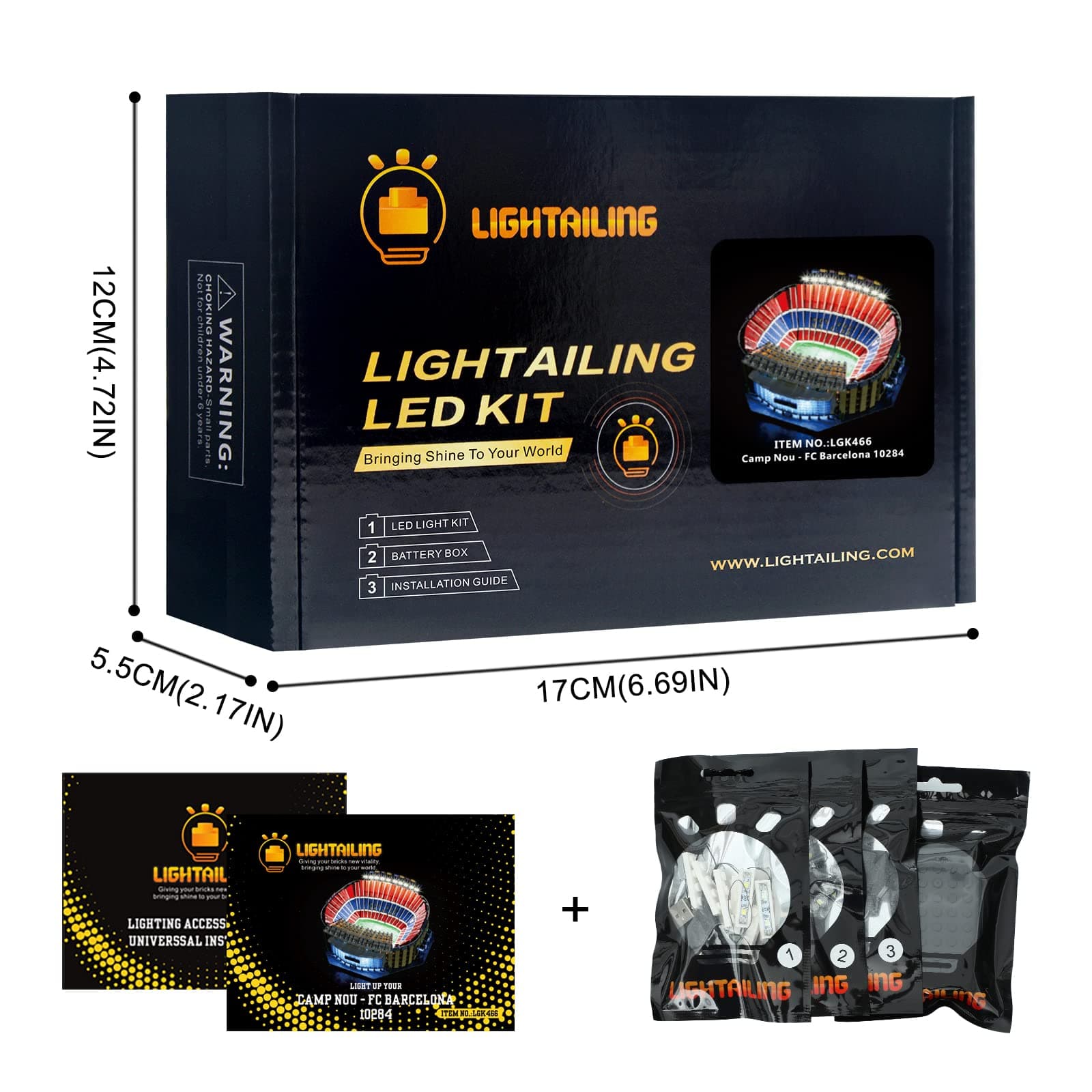 Light Set Compatible with Lego 10284 Creator Expert Le Camp Nou - FC Barcelona Model in Building Blocks - Not Included on Model