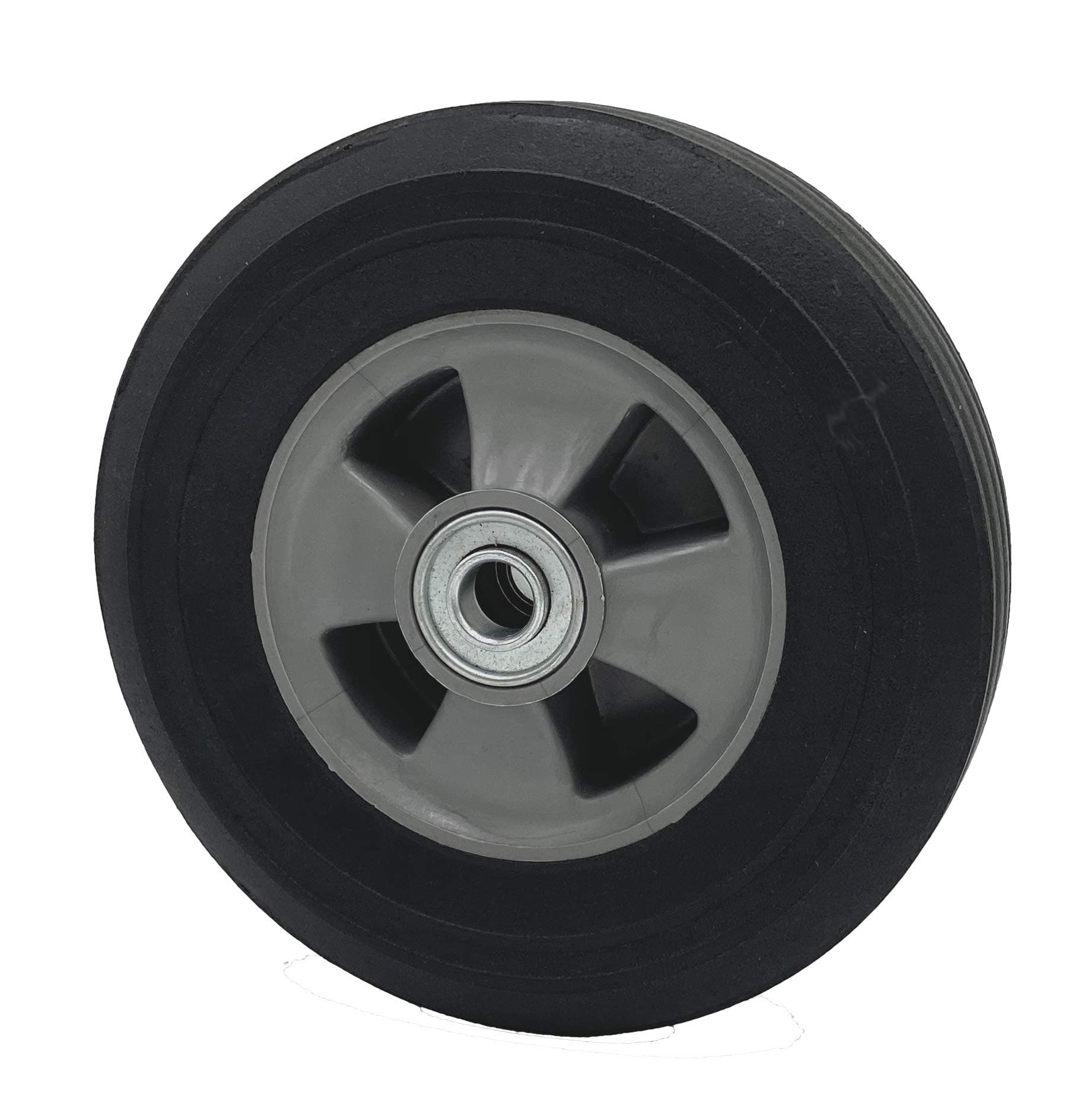 Solid Rubber Hand Truck Wheel 8" X 2.25" - 5/8” axle Size - Flat Free Solid Rubber Replacement tire for Hand Truck, cart, Power Washer, Dolly, Compressor - 550 lbs. (8")