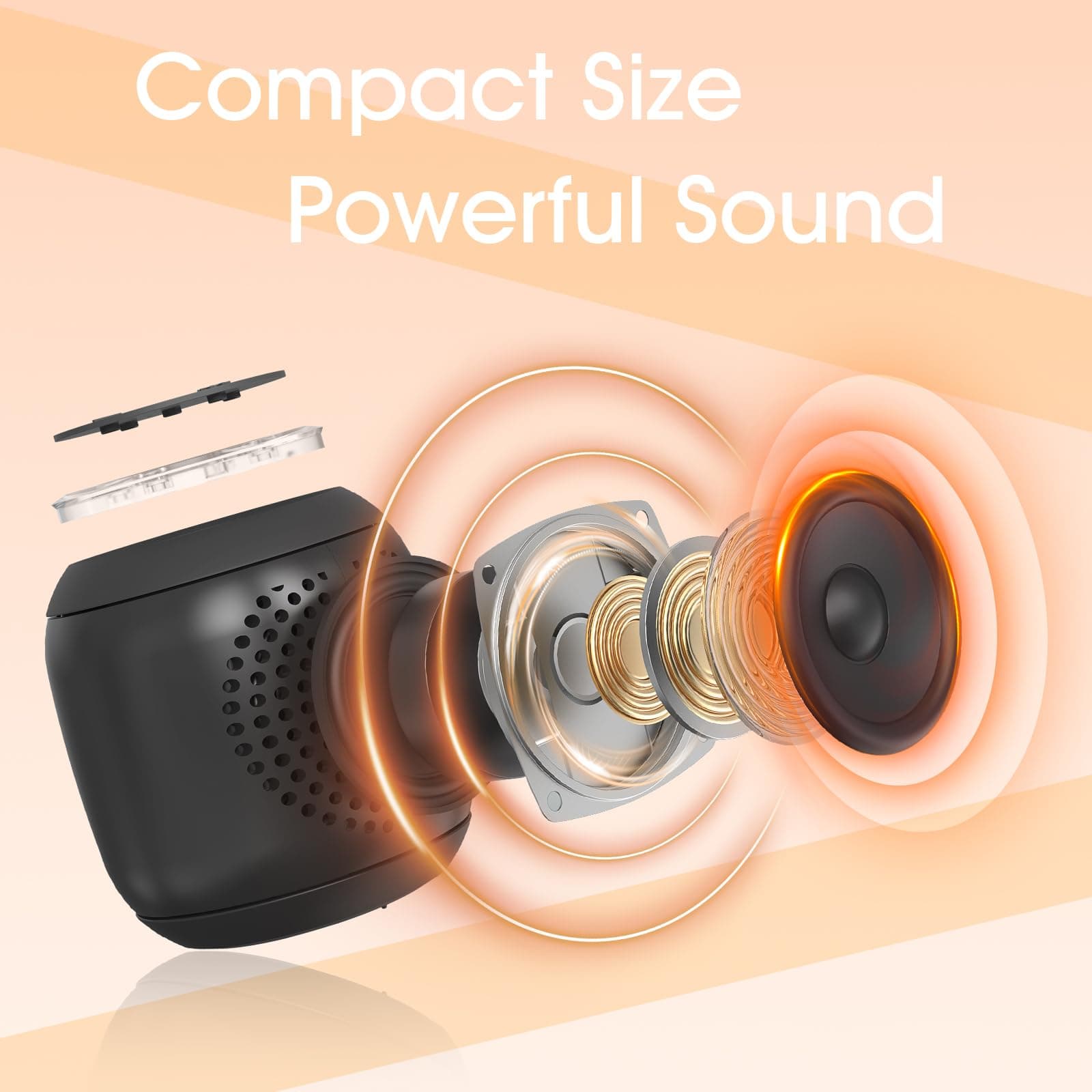 Tronsmart Portable Bluetooth Speaker With Lights, True Wireless Stereo Pairing and Enhanced Bass,18H Playtime, IPX7 Waterproof Shower Speaker & Outdoor Speakers Travel/Sport/Boat/Pool/Bike