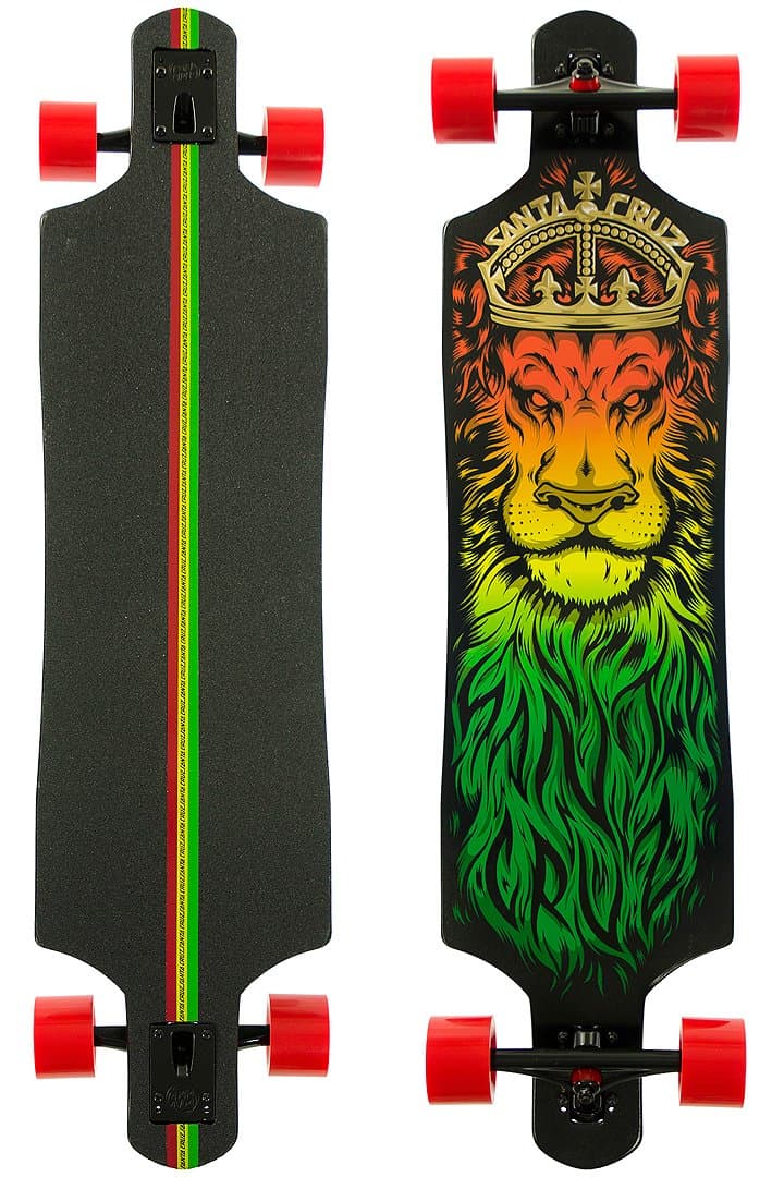 Lion God Rasta Drop Thru Cruzer Freeride Longboard Deck Complete 40"