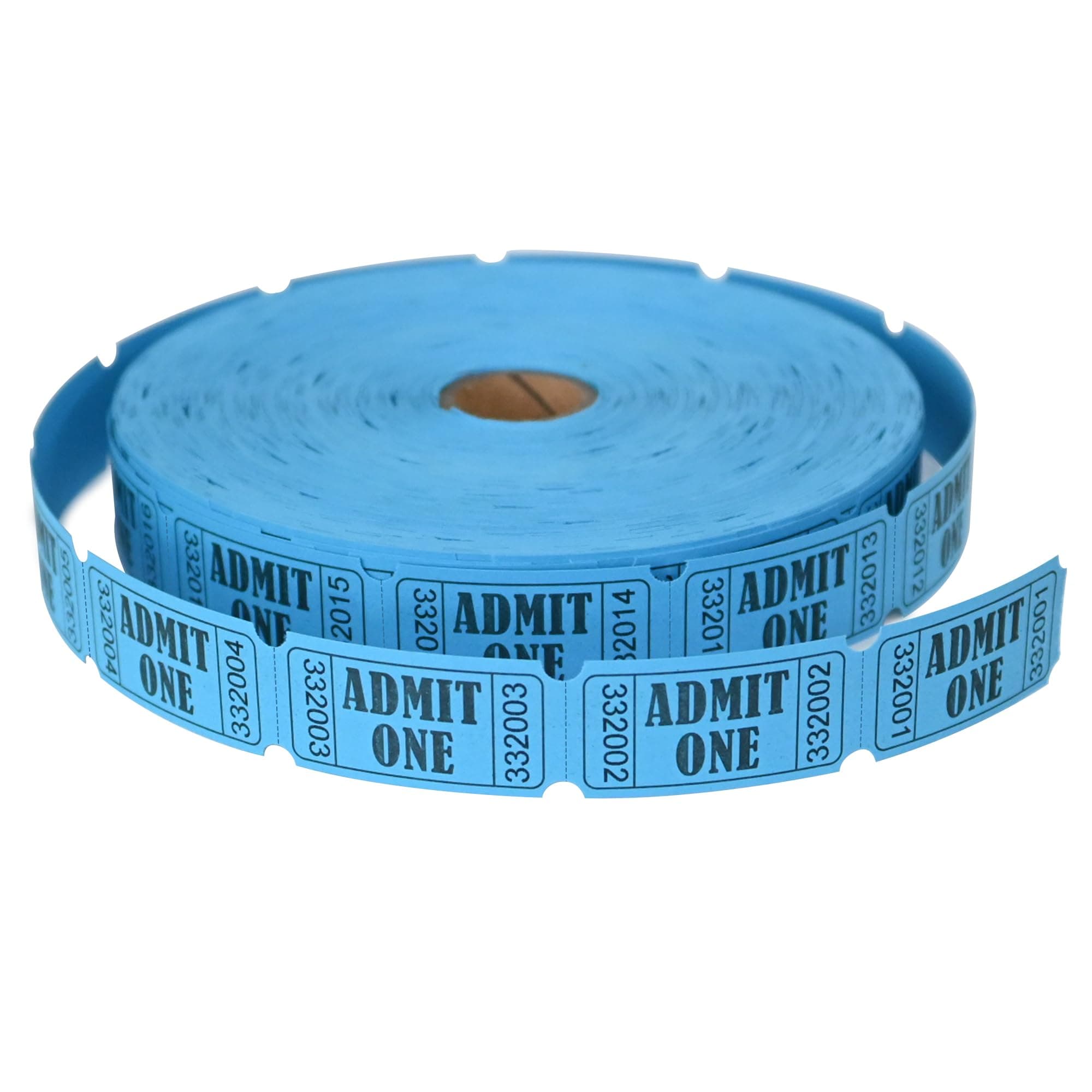 2000 Blue Raffle Tickets with Perforations and Consecutive Numbers,Single Ticket Roll for Events, Carnivals, Door Prizes & Drinks