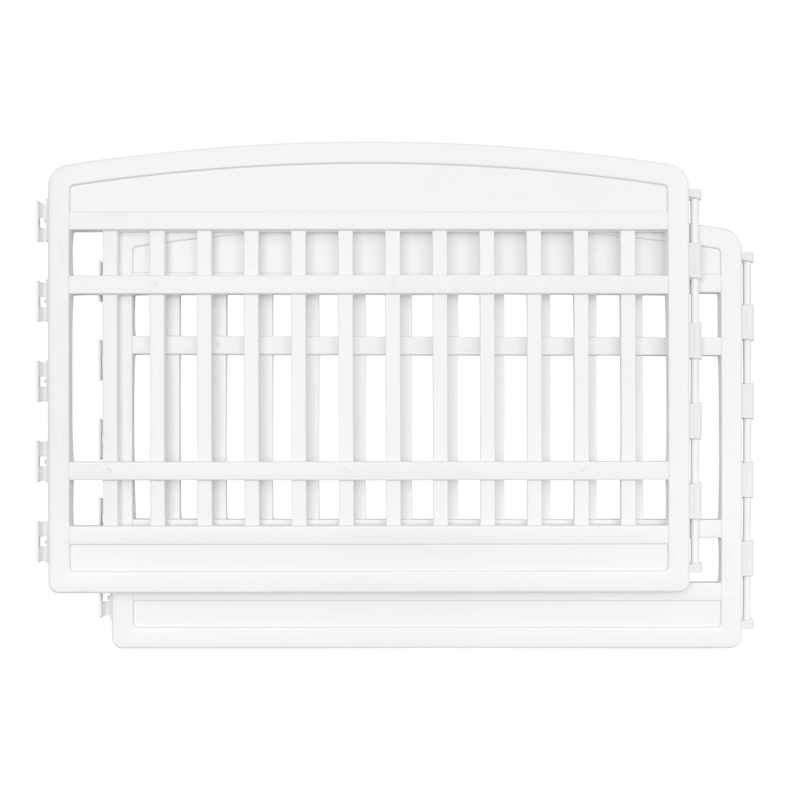 24" 2-Panel Add-On Panels, Pet Dog Puppy Playpen, Foldable, Customizable, White