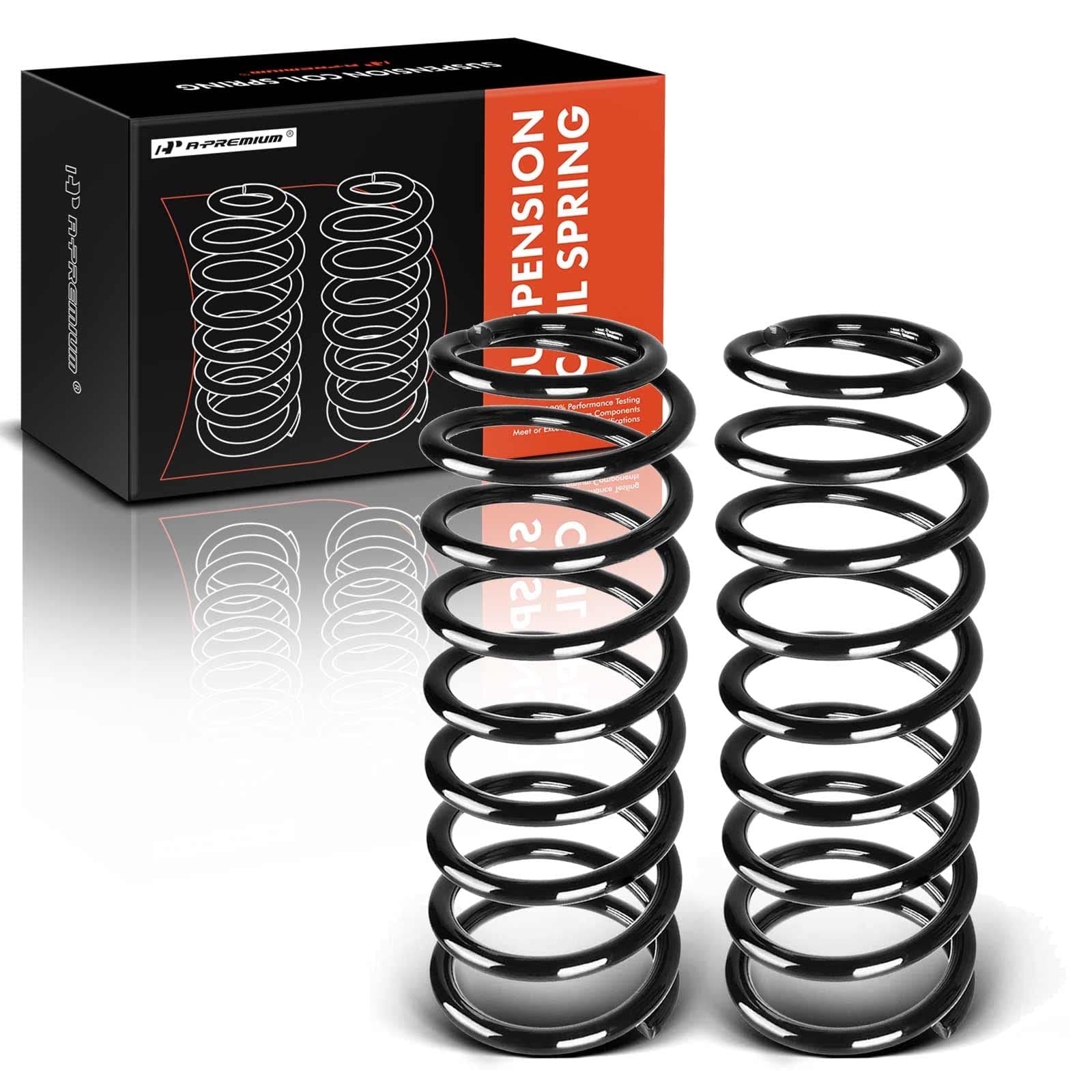 A-Premium 2Pcs Front Suspension Coil Spring Set Compatible with Jeep Wrangler 2007-2017 3.6L 3.8L, Driver and Passenger Side, Replace# 52126315AC