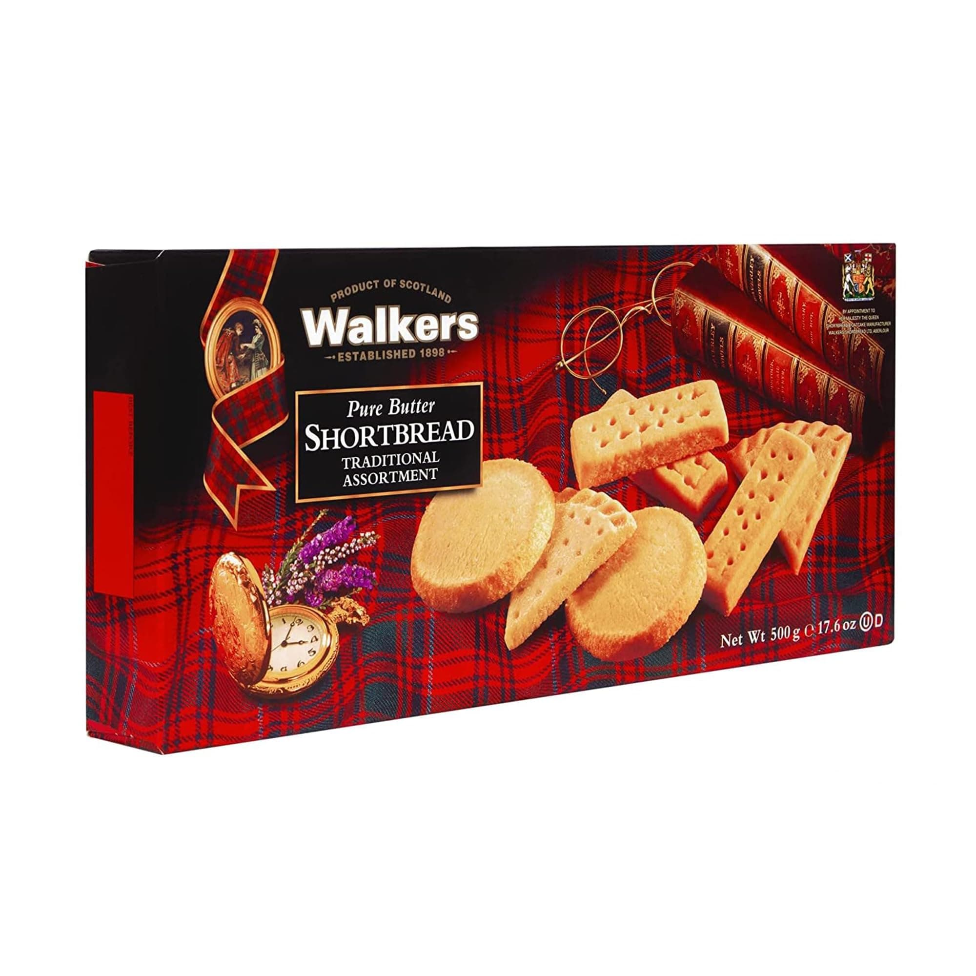 Walker's Shortbread Assortment – Traditional Scottish Pure Butter Biscuits Gift Box, 500 g