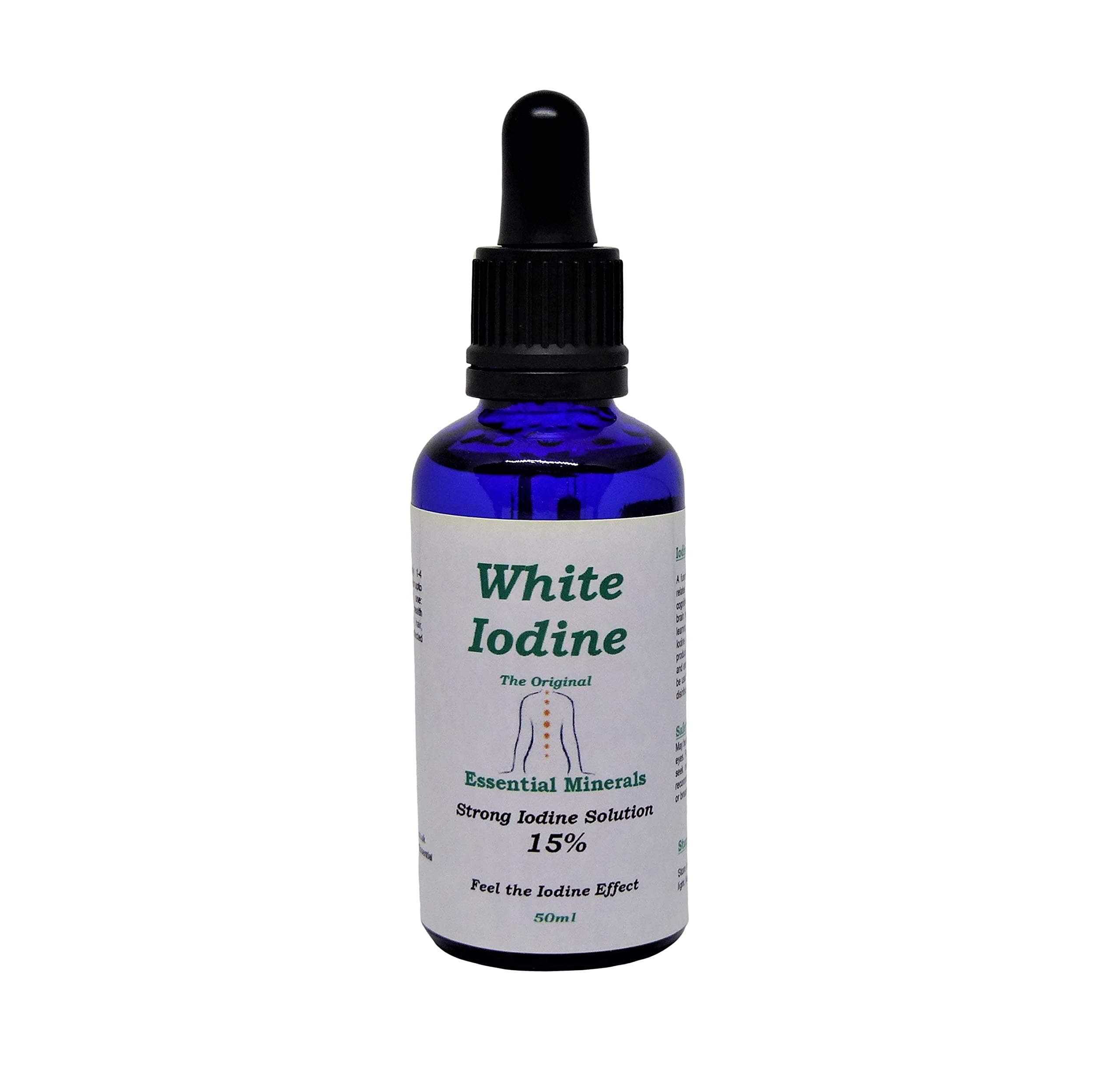 50ml 15% White Iodine Solution - Max Strength Decolourised Clear Solution
