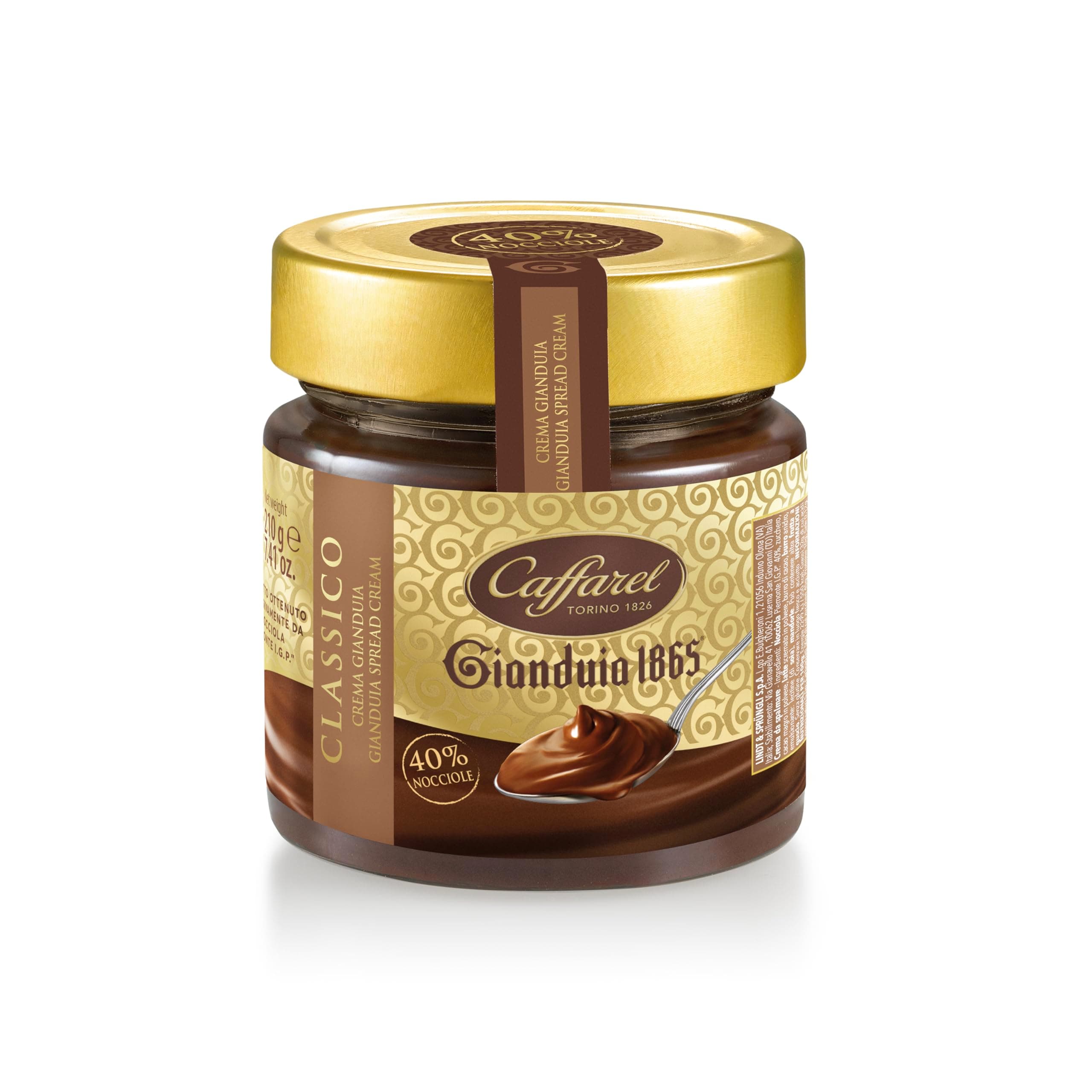 Caffarel Gianduia Cream with IGP Piedmont Hazelnut 7.4 oz (210 g)