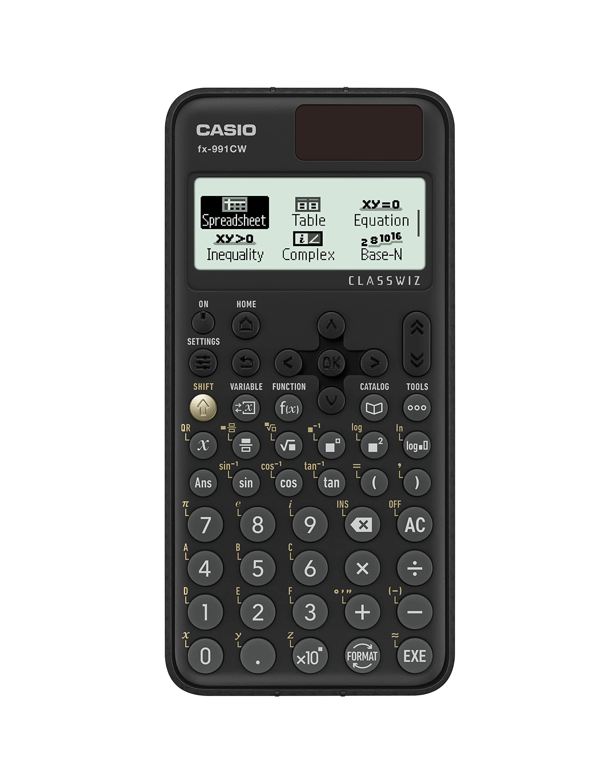 Casio FX-991CW Engineering/Scientific Calculator - High Resolution Display, Solar Powered, Black
