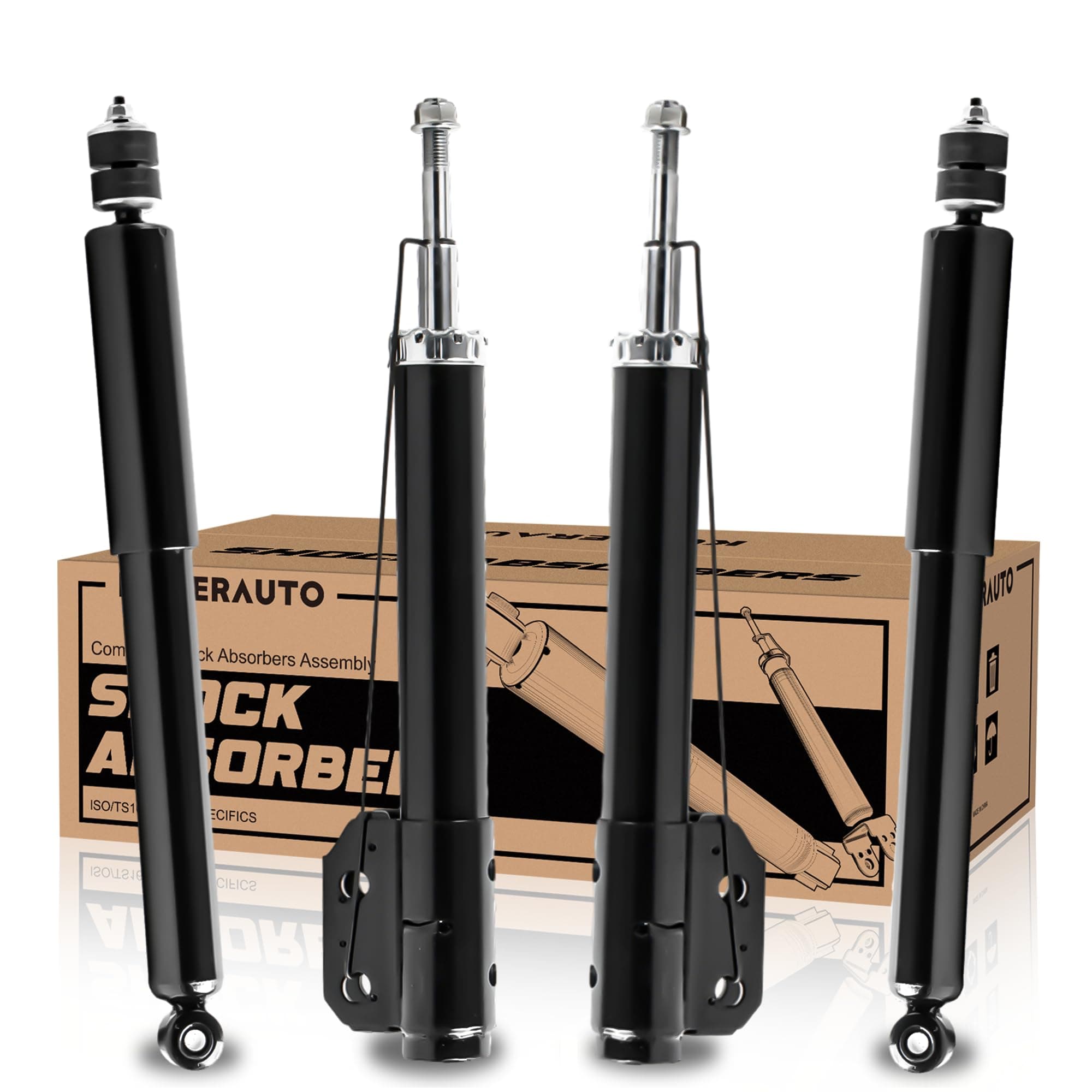 KUIPERAUTO Front and Rear Struts Complete Assembly Shocks Absorbers Compatible for 1994-2004 Ford Mustang GT Base Coupe, 71962 71963 4PCS