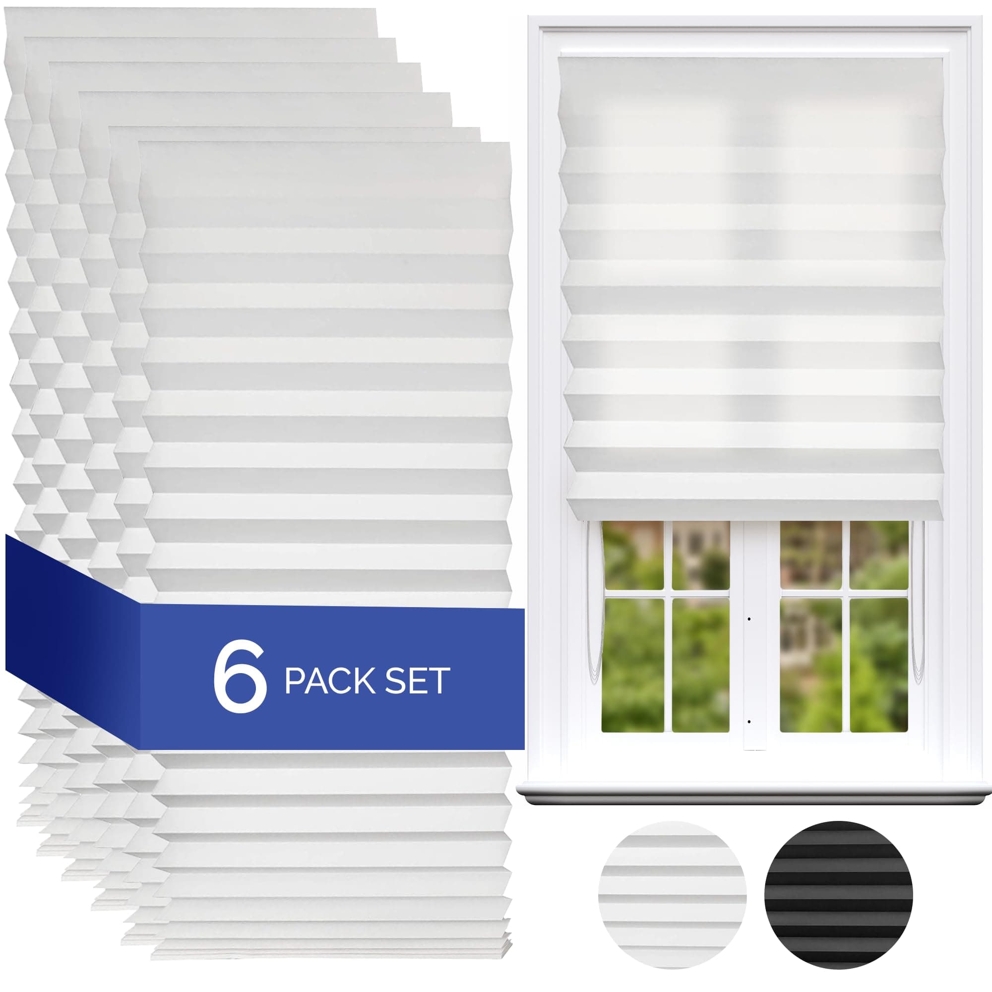 Temposhade Light Filtering Temporary Blinds - 6 Pack (110g sqm) | 91.4cm Wide...