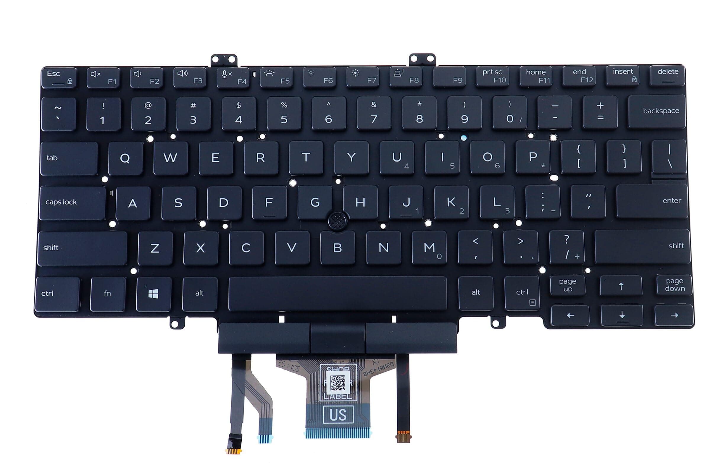 Laptop Keyboard,Backlit,No Keyboard Trim,Replacement Keyboard Compatible with DELL Latitude 5400 5401 5410 5411 7400 7410 Series Laptop,Dual Pointing,US Layout