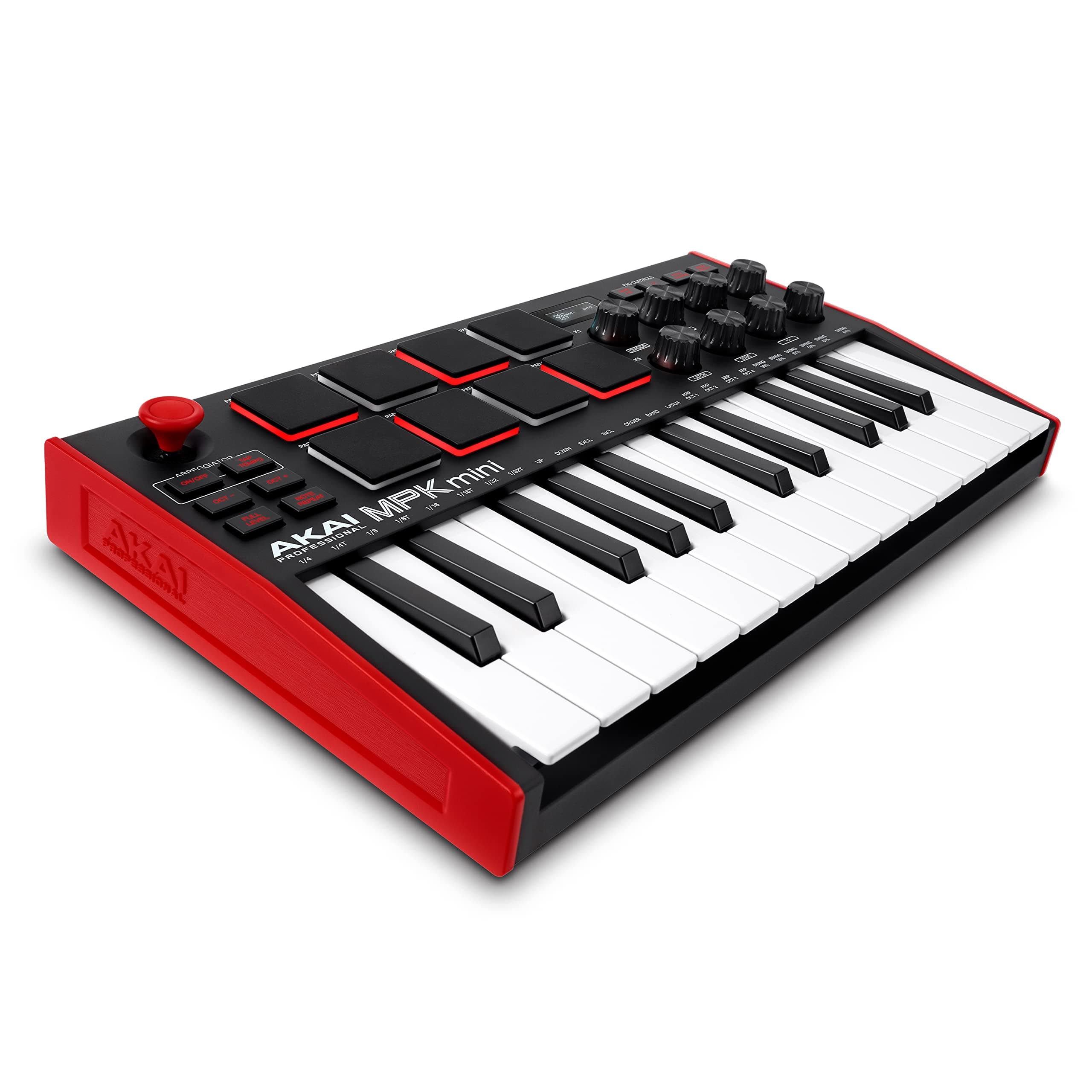 Akai Professional MPK Mini MK3 25 Key USB MIDI Keyboard Controller With 8 Backlit Drum Pads, 8 Knobs, Music Production Software and Native Instruments Sound Package (NKS Integration)