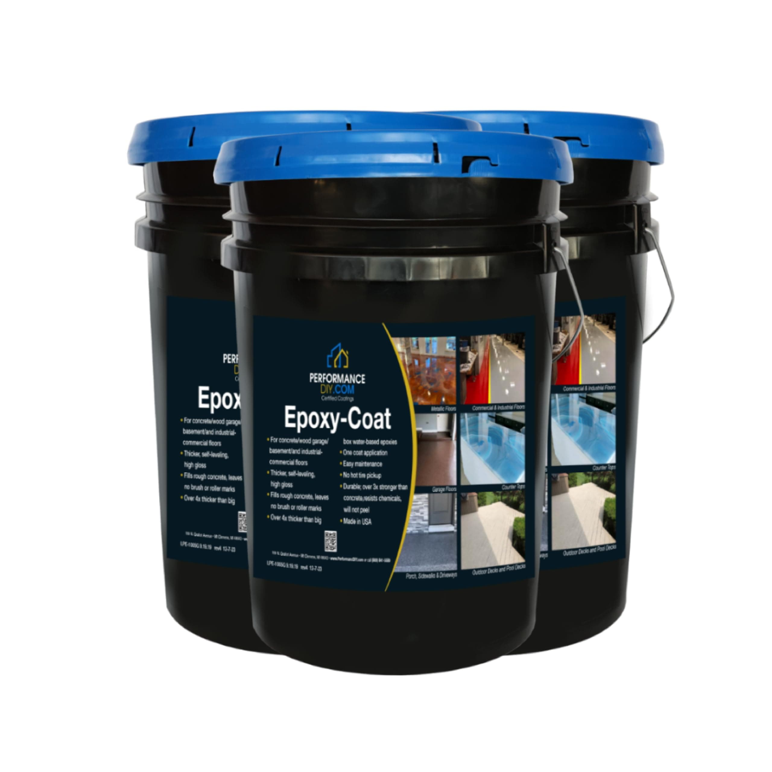 PerformanceDIY Good Kit 15 Gallon Epoxy Floor Coating- Gray Base -Covers 2,500 sq.ft.-for Garage,Basement, Patio,Commercial Floors,Concrete-Non-Toxic