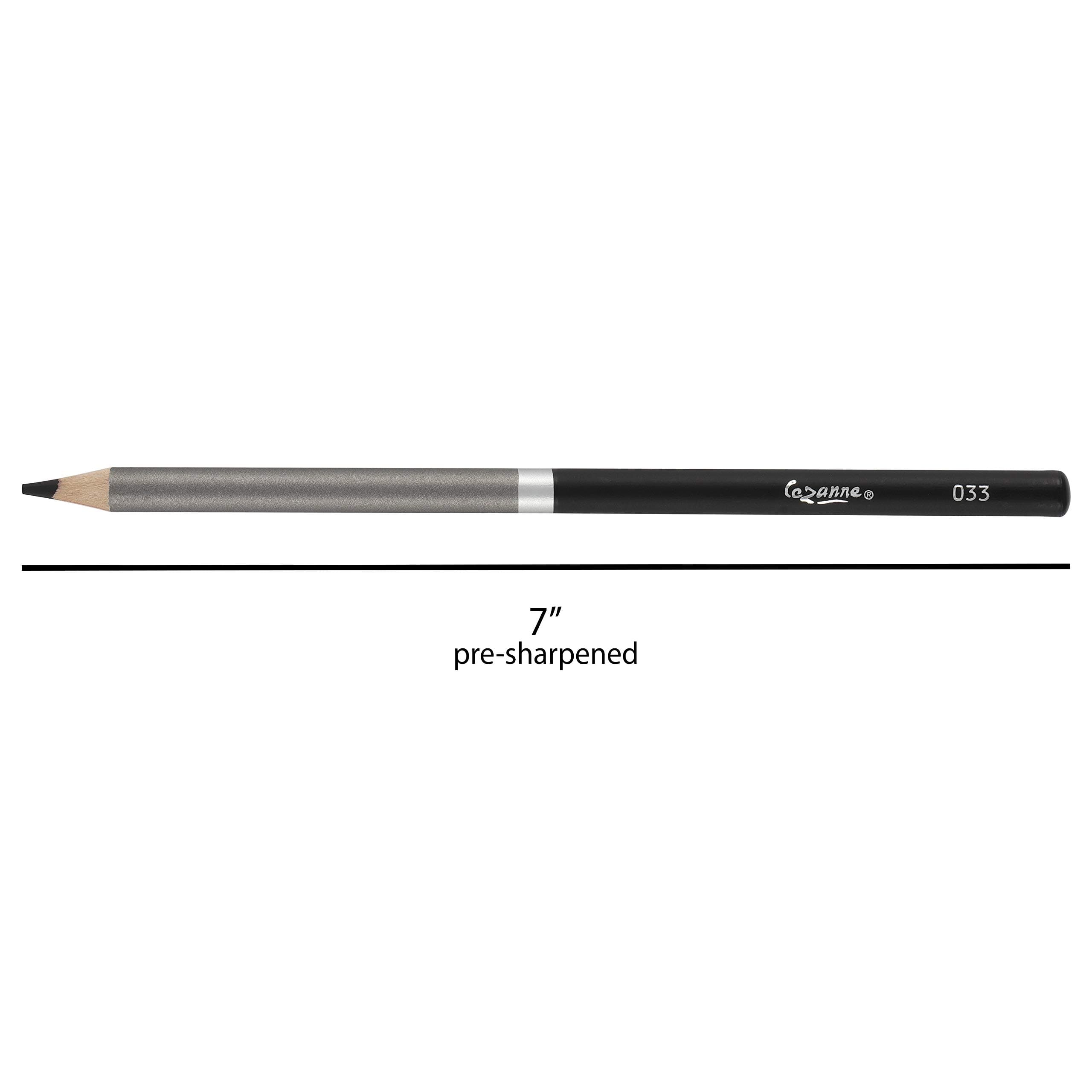 Cezanne Premier Soft Core Black Colouring Pencils Plain Only Bulk Pack of 12 for Drawing, Painting and Sketching